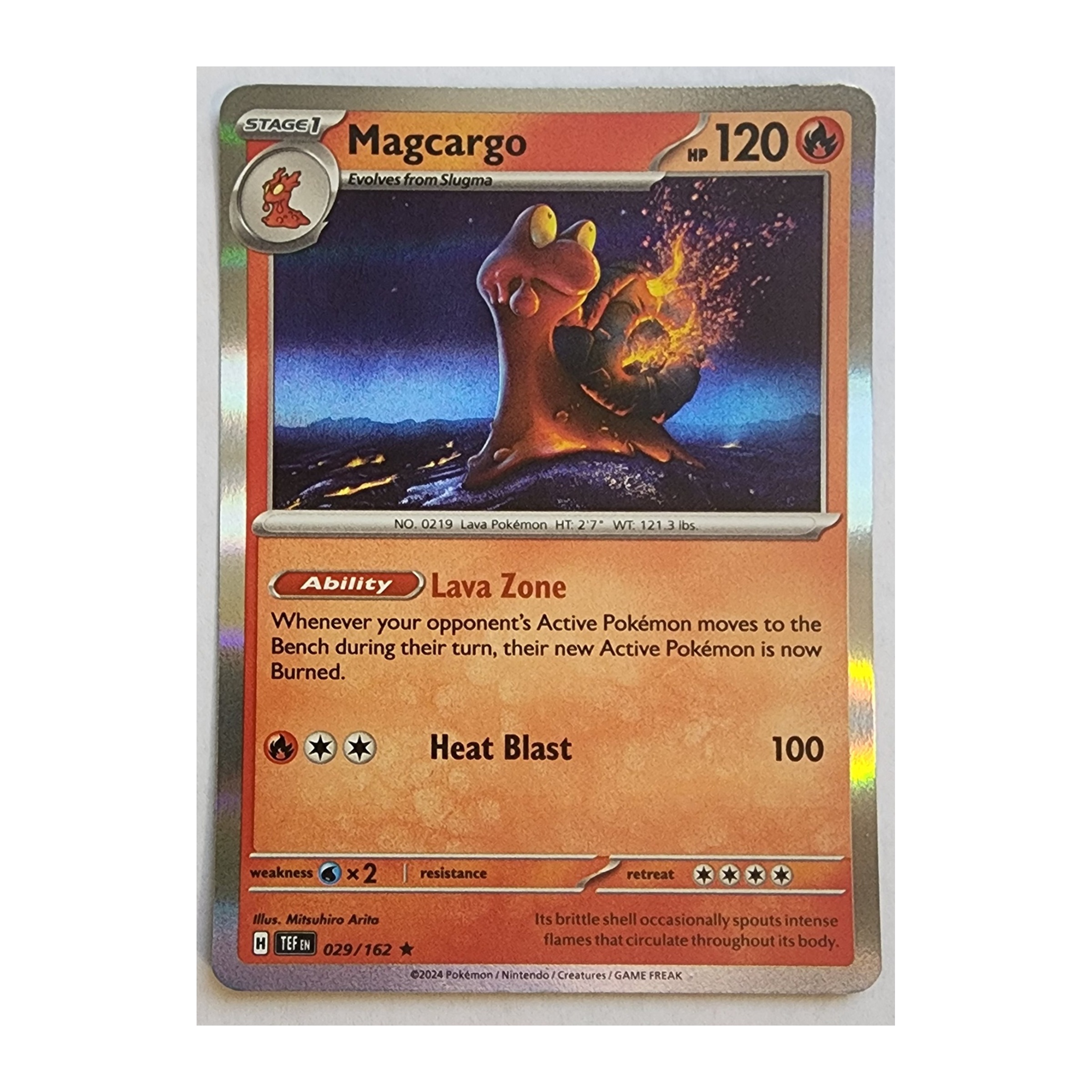 Magcargo Rare SV05: Temporal Forces 029/162 NM Holo