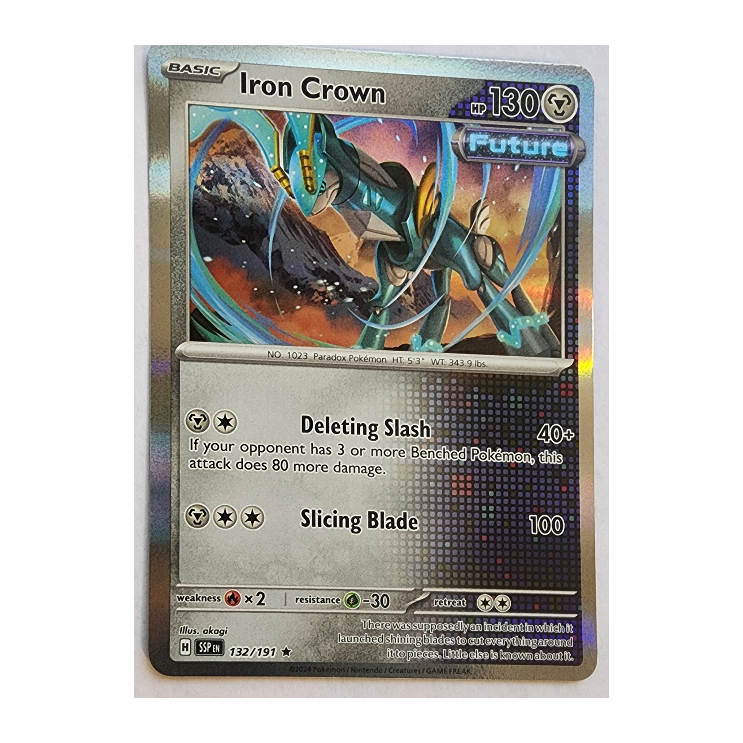 Iron Crown Rare SV08: Surging Sparks 132/191 NM Holo