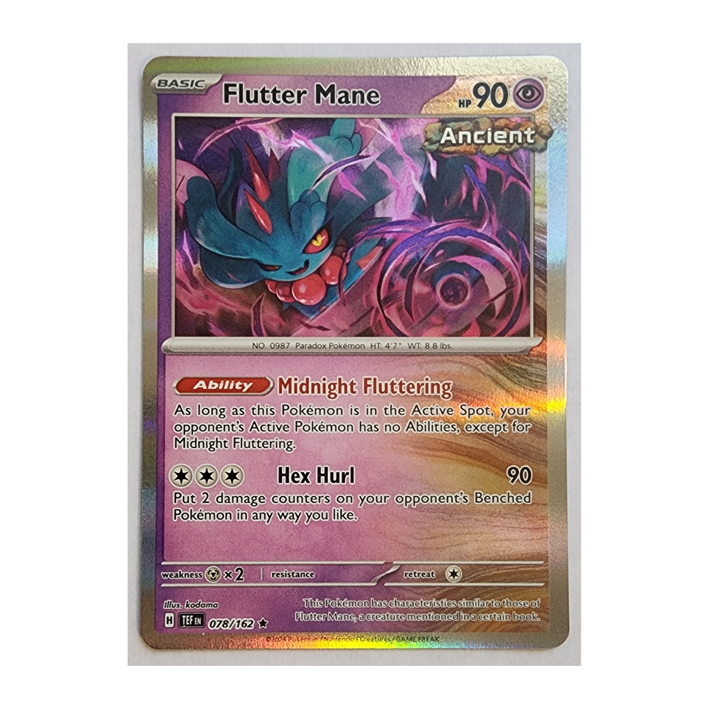 Flutter Mane Rare SV05: Temporal Forces 078/162 NM Holo