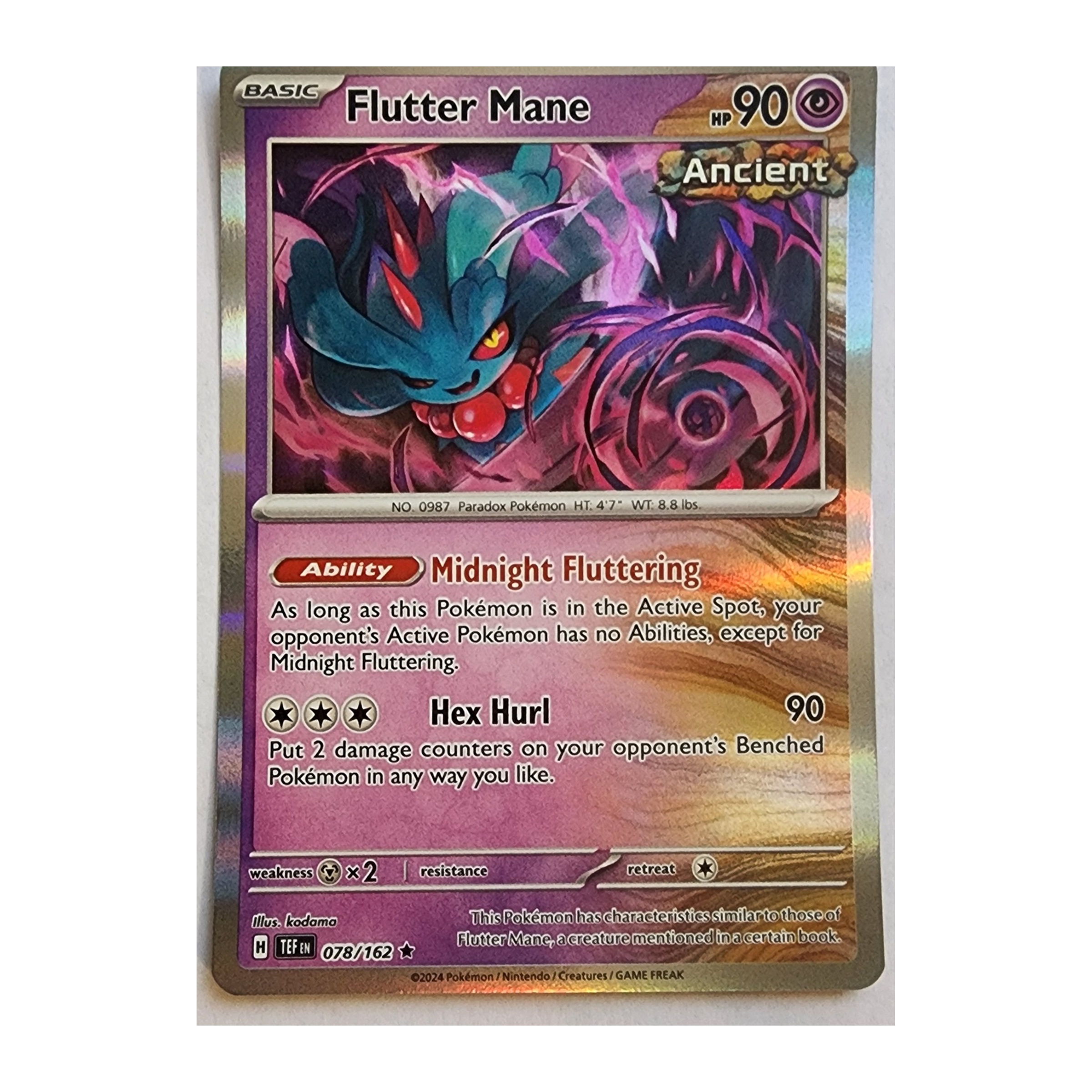 Flutter Mane Rare SV05: Temporal Forces 078/162 NM Holo