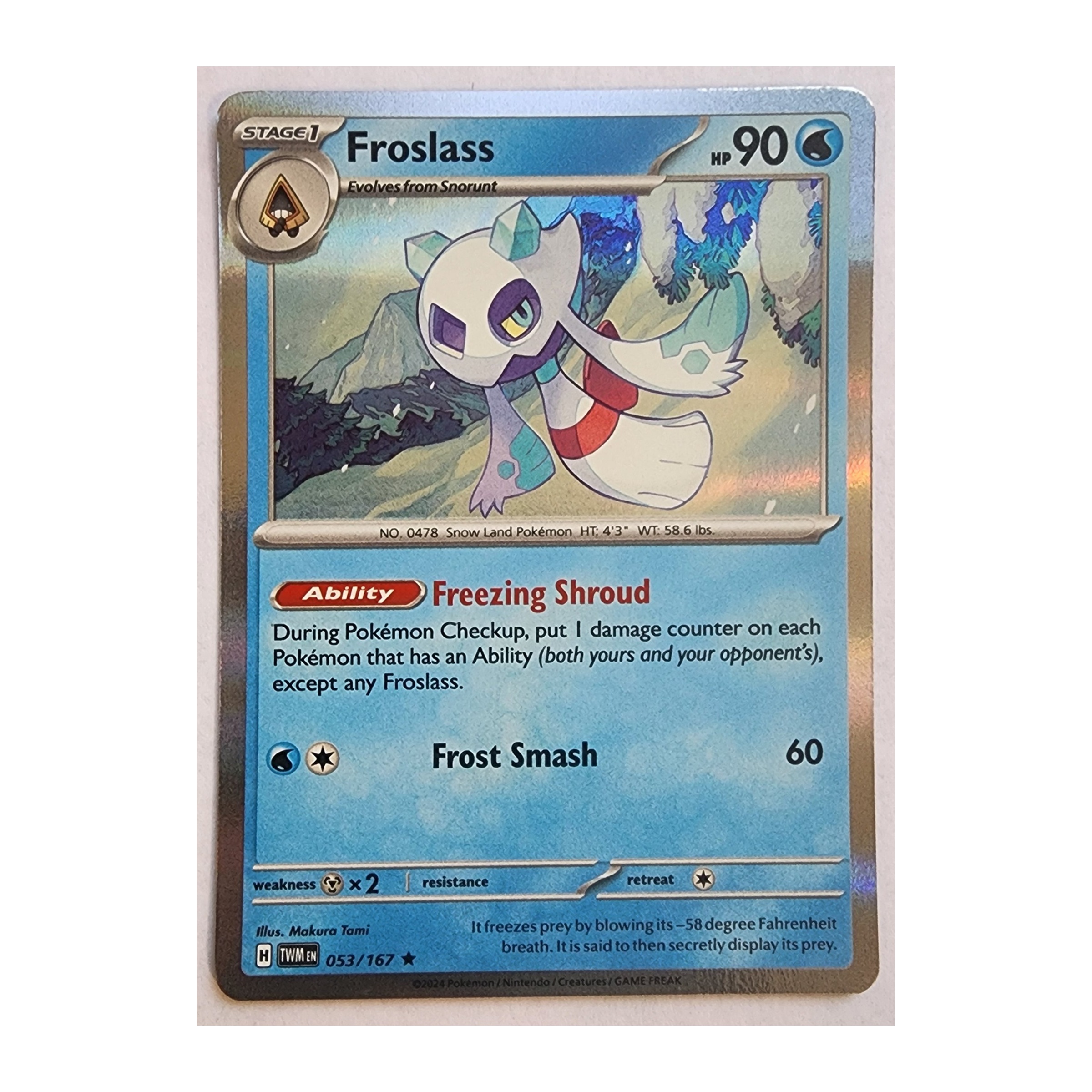 Froslass Rare SV06: Twilight Masquerade 053/167 NM Holo