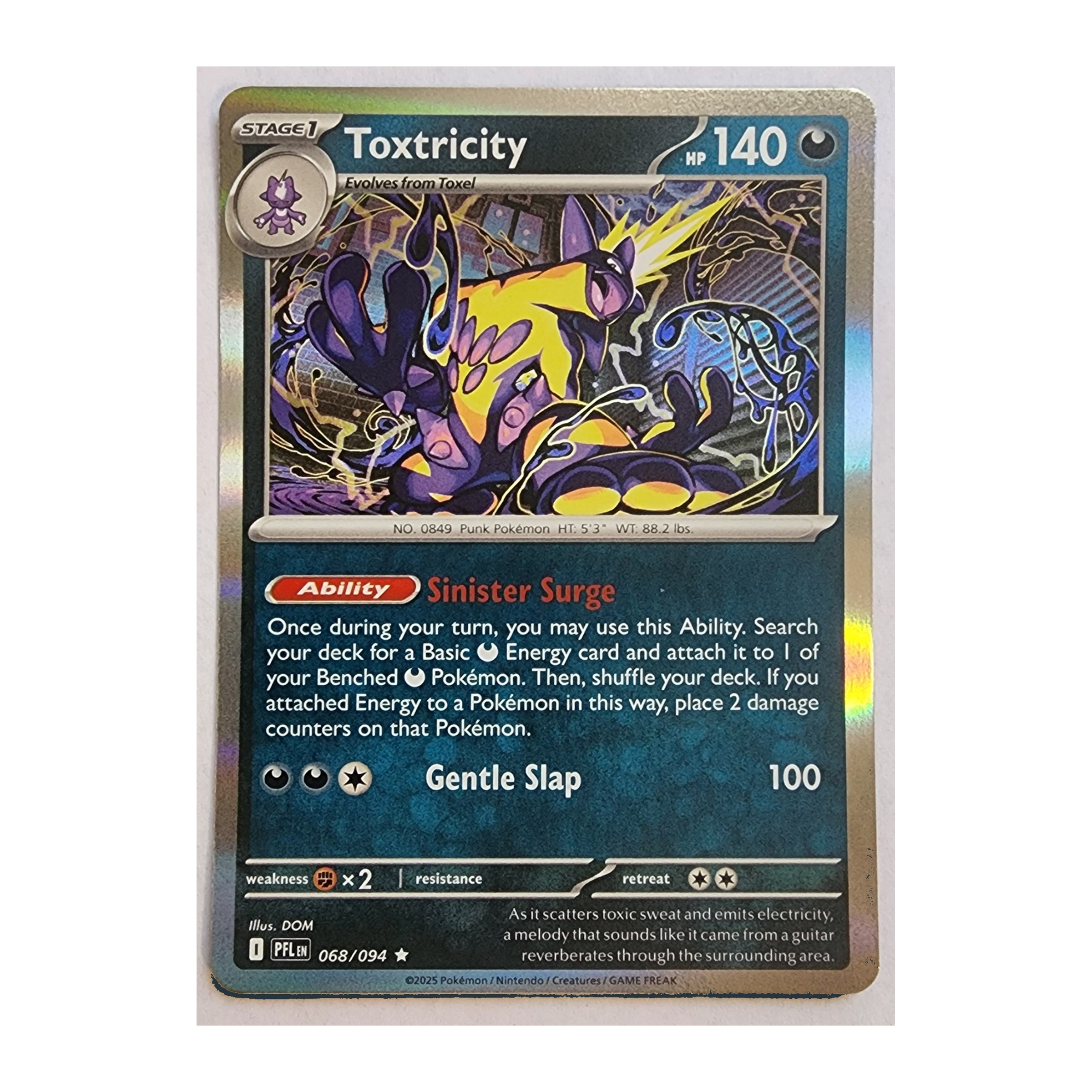Toxtricity Rare ME02: Phantasmal Flames 068/094 NM Holo