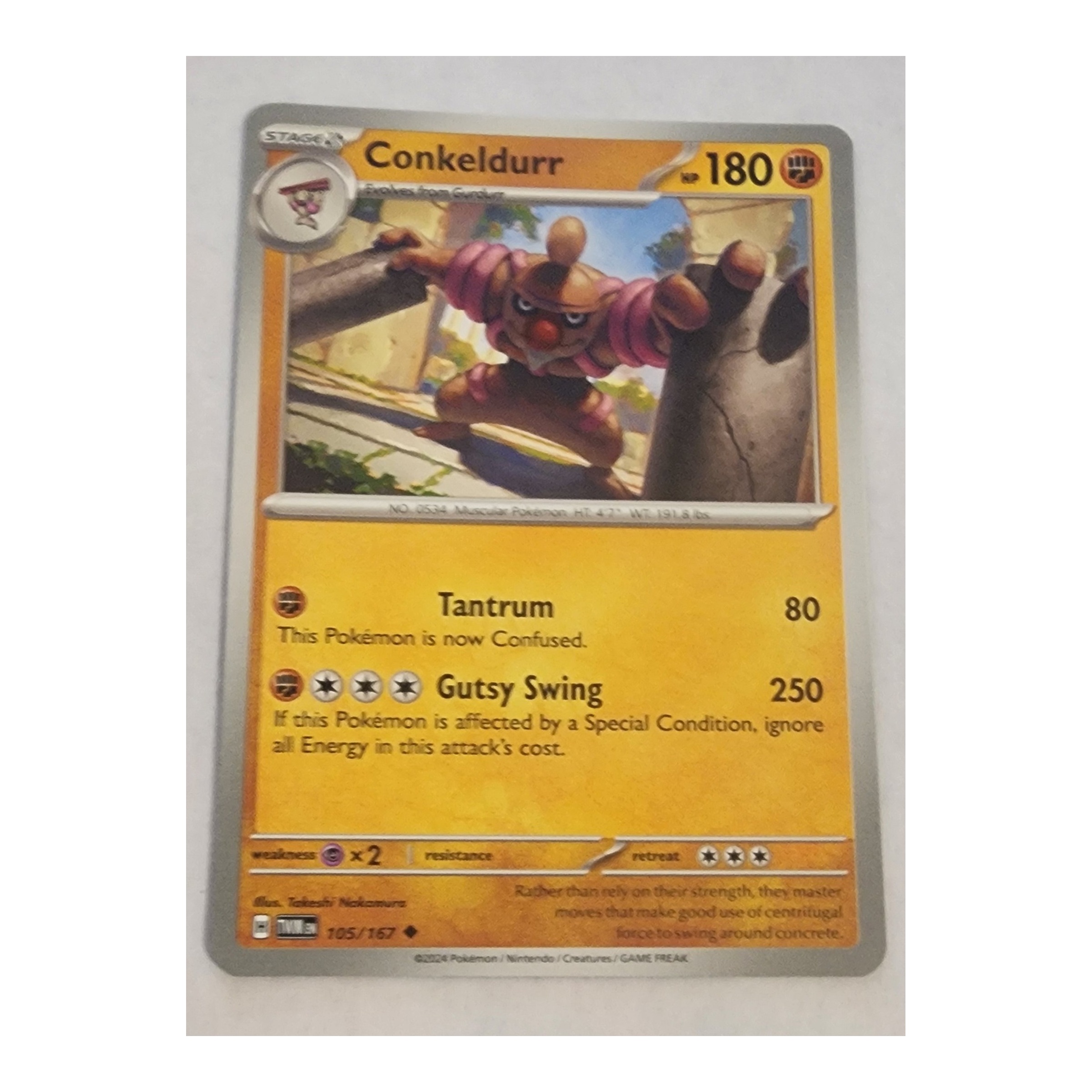 Conkeldurr Uncommon SV06: Twilight Masquerade 105/167 NM