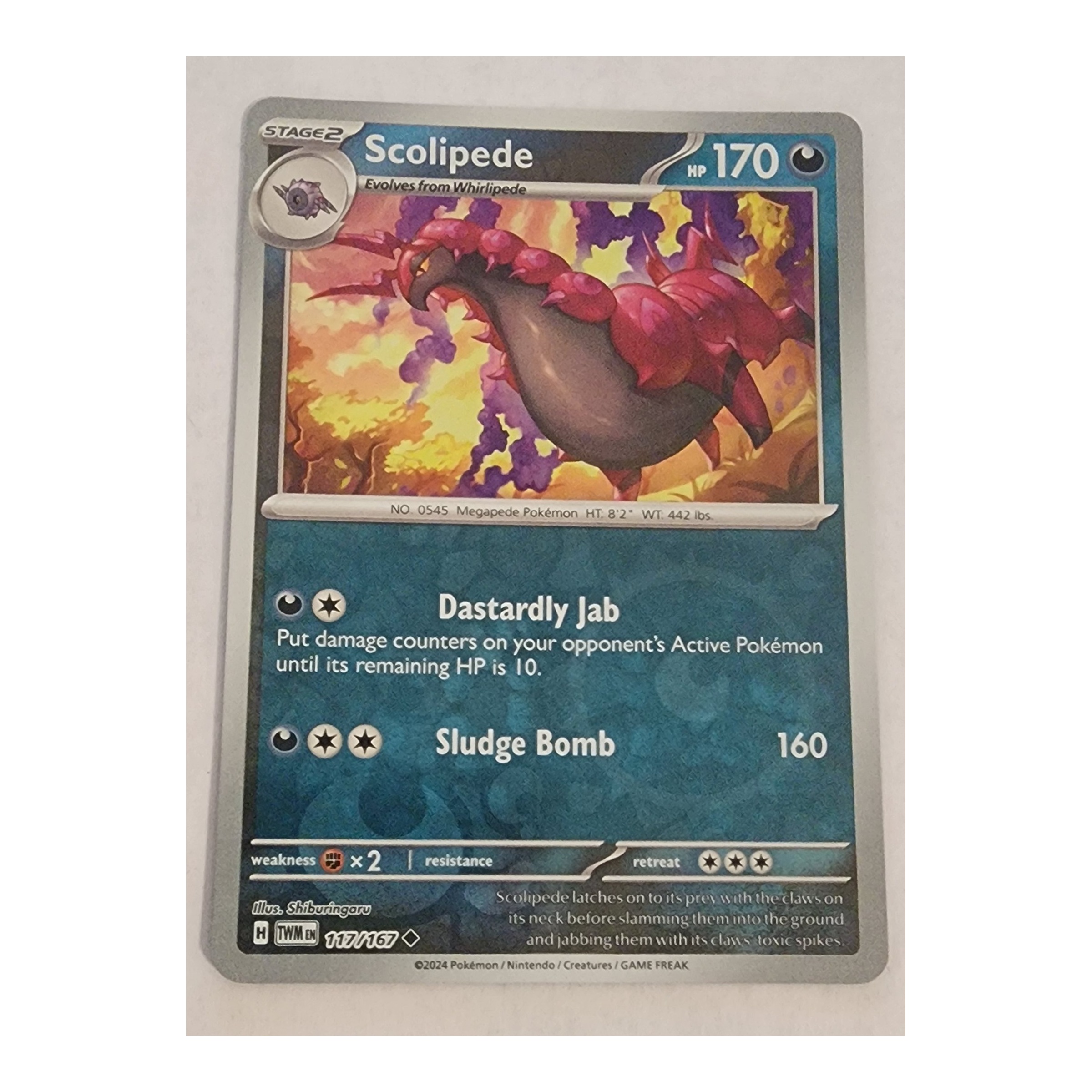 Scolipede Uncommon SV06: Twilight Masquerade 117/167 NM Reverse Holo