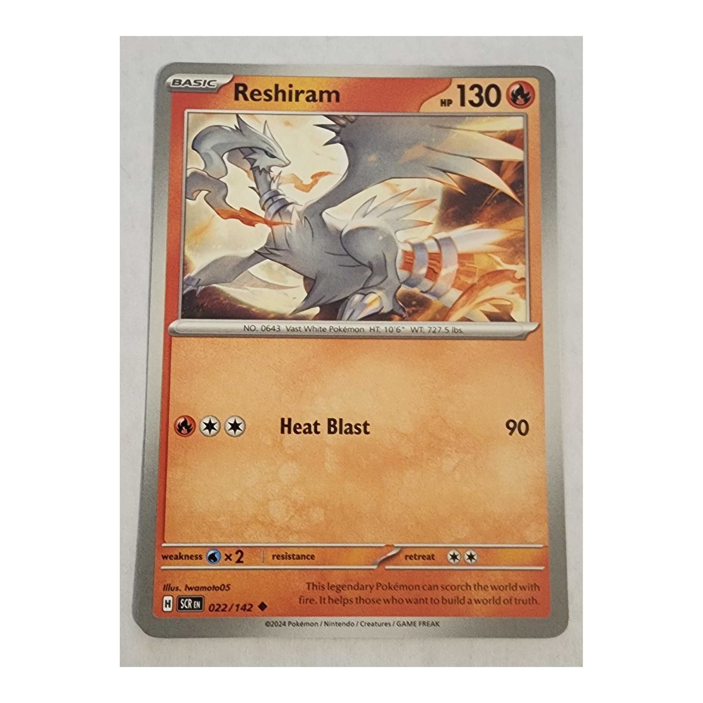 Reshiram Uncommon SV07: Stellar Crown 022/142 NM