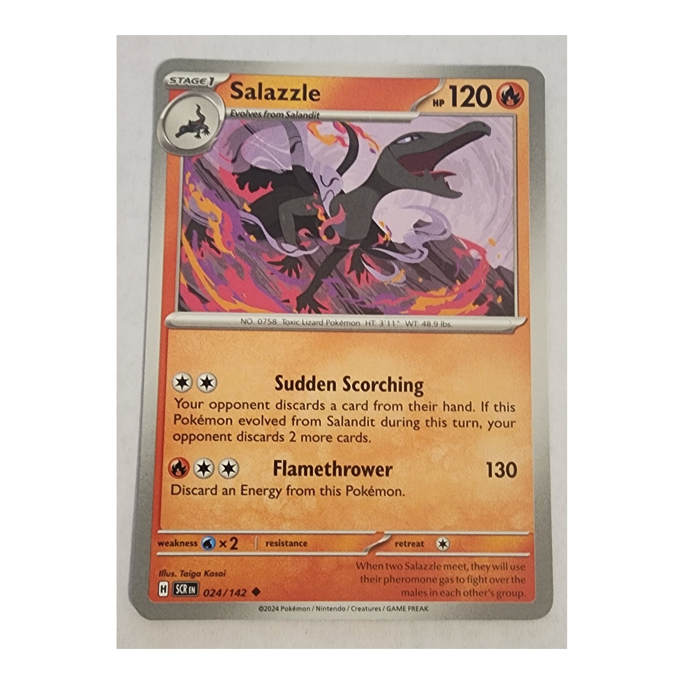 Salazzle Uncommon SV07: Stellar Crown 024/142 NM
