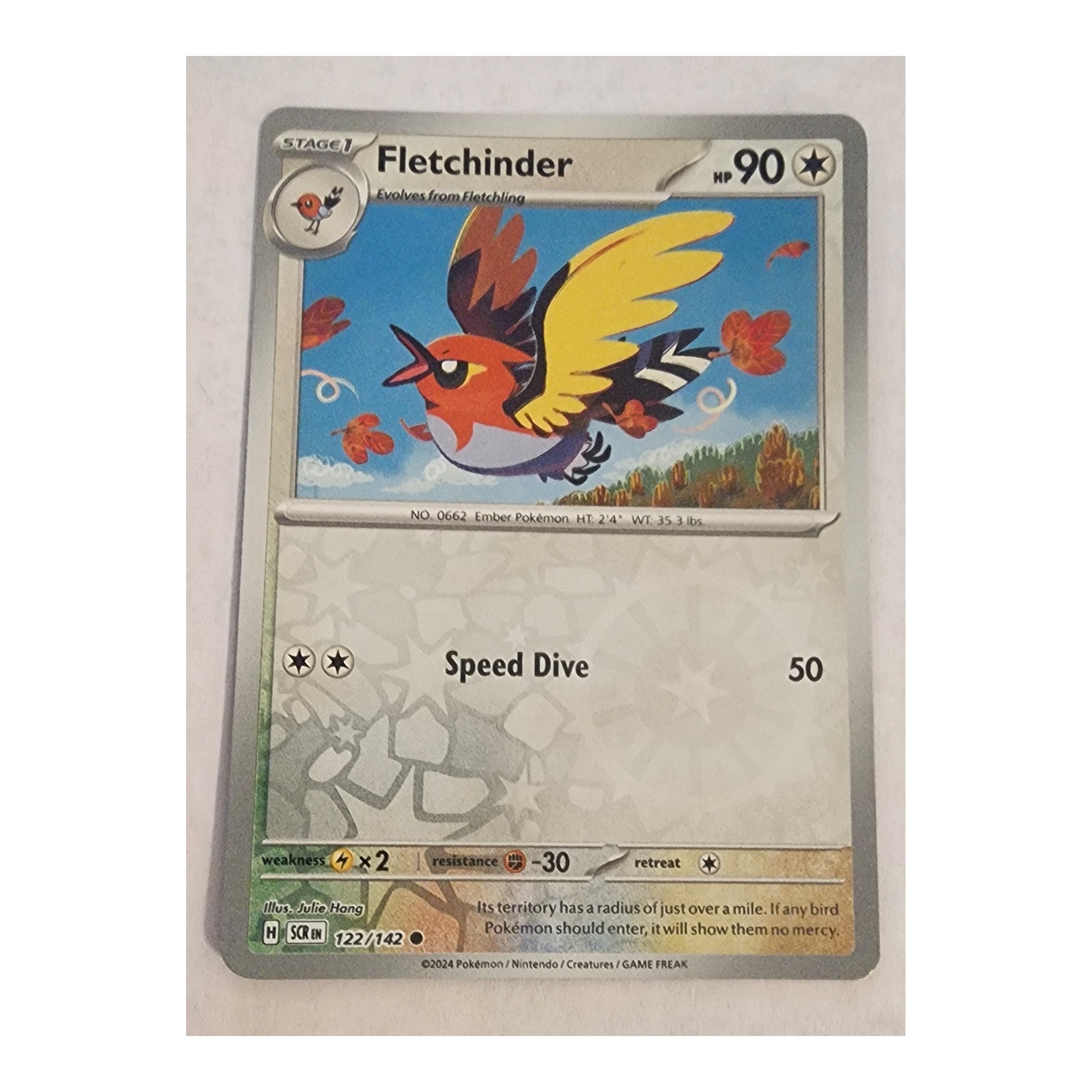 Fletchinder Common SV07: Stellar Crown 122/142 NM Reverse Holo