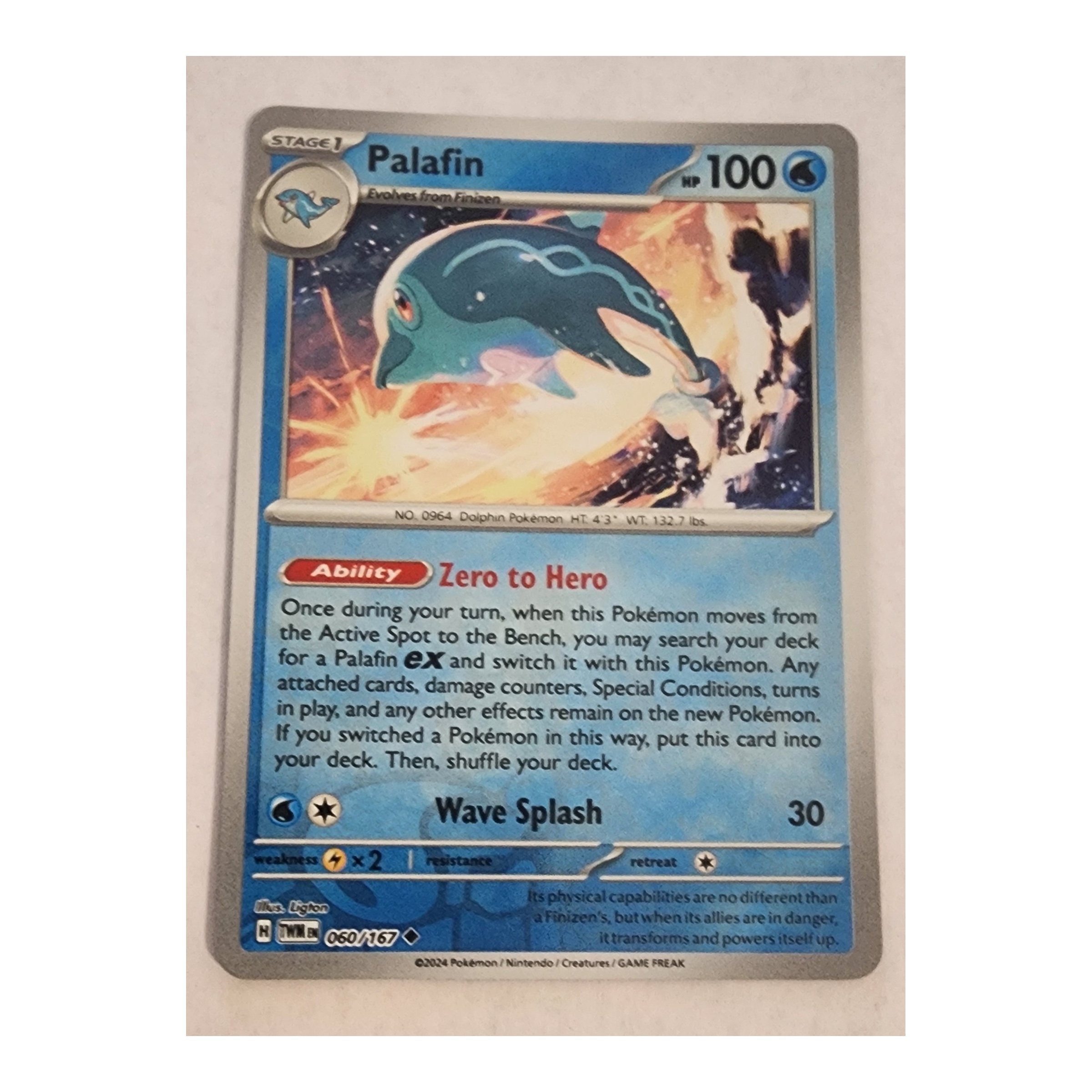 Palafin Uncommon SV06: Twilight Masquerade 060/167 NM Reverse Holo