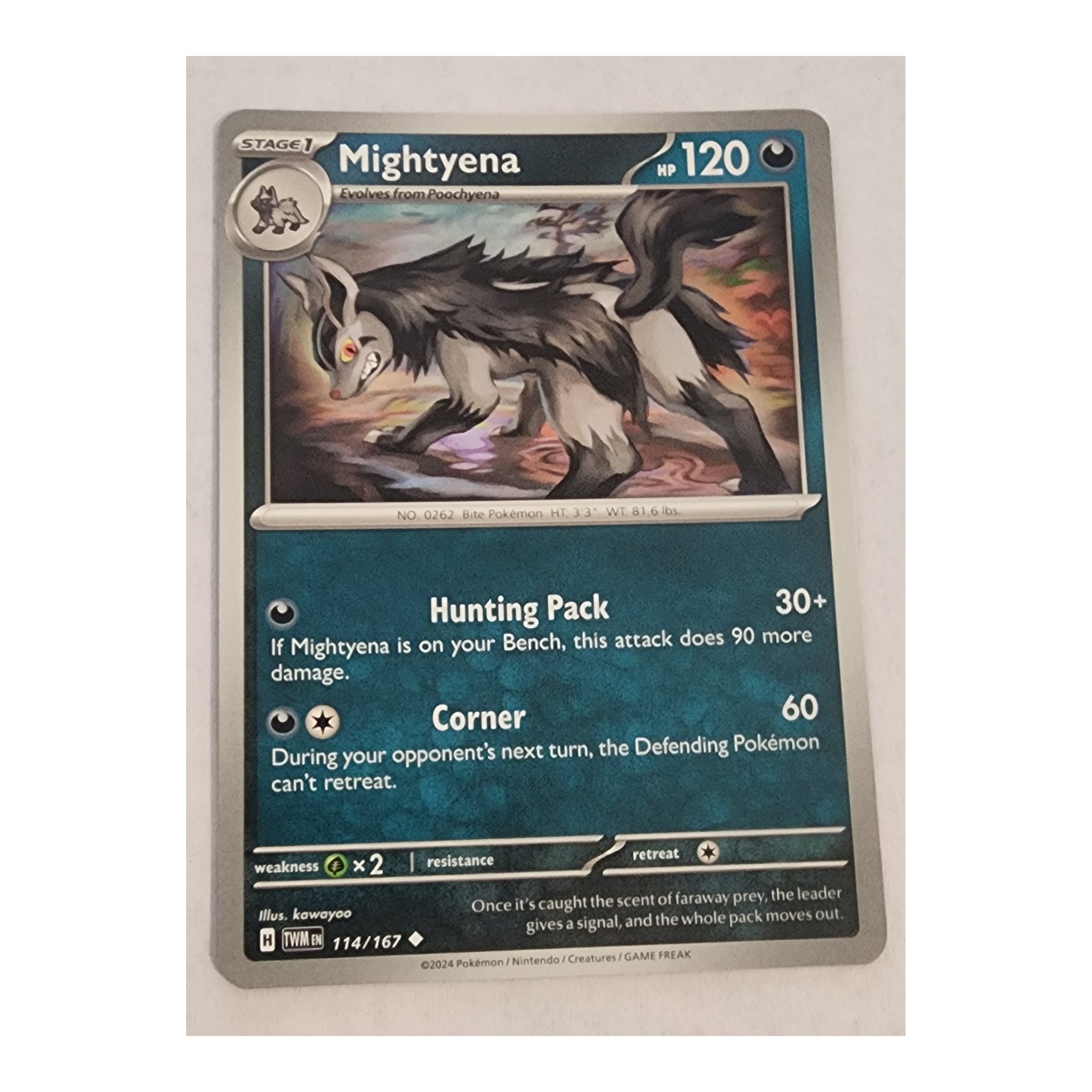 Mightyena Uncommon SV06: Twilight Masquerade 114/167 NM