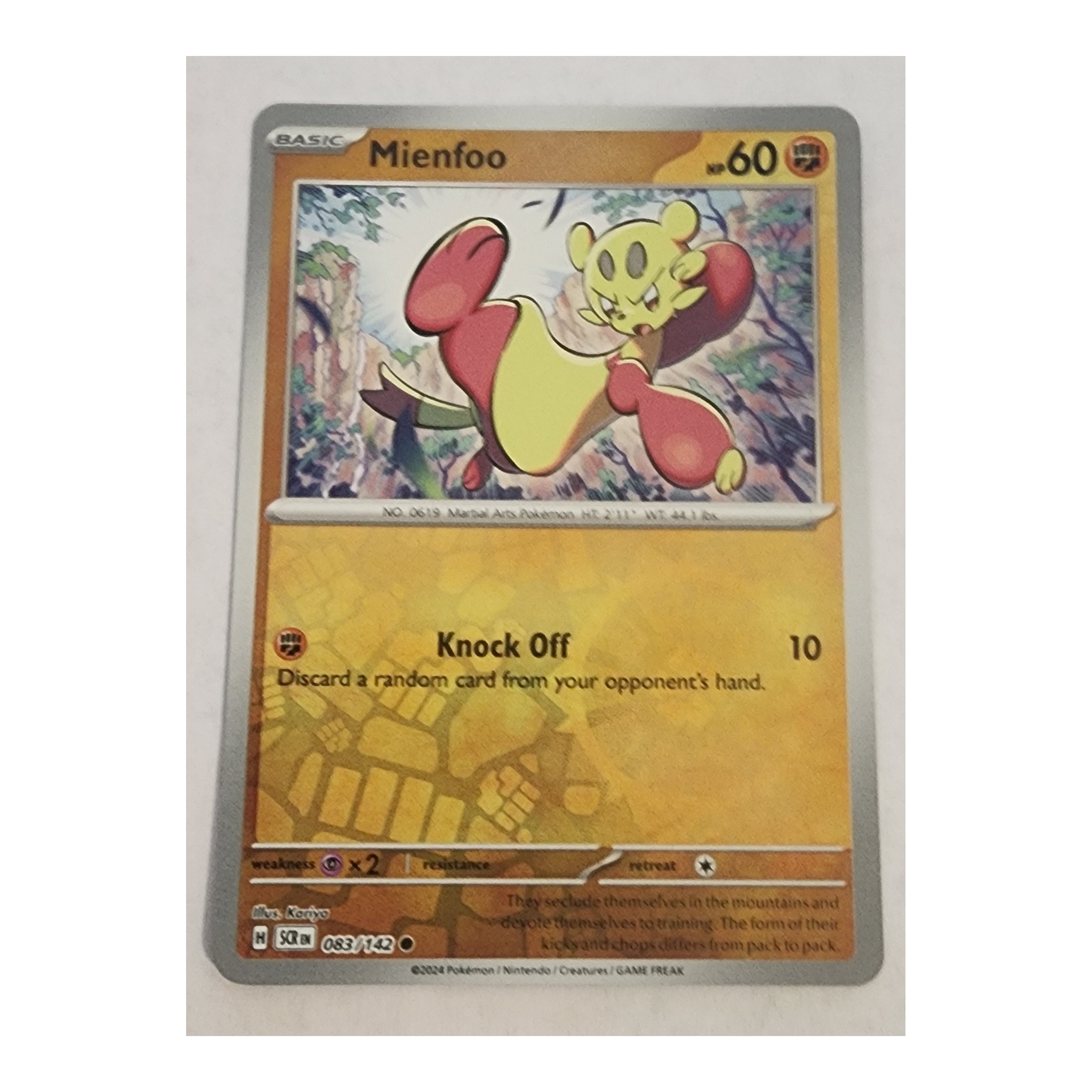 Mienfoo Common SV07: Stellar Crown 083/142 NM Reverse Holo