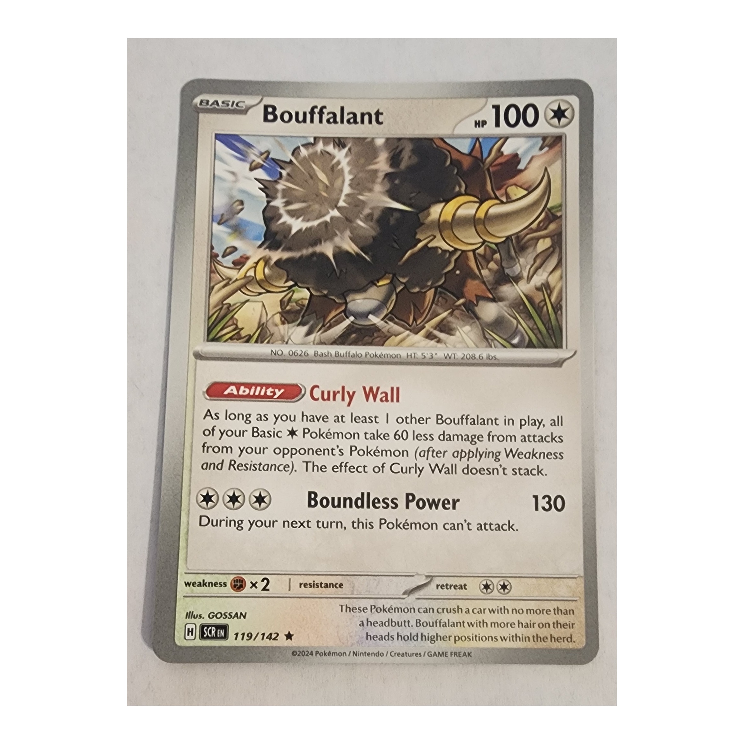 Bouffalant Rare SV07: Stellar Crown 119/142 NM