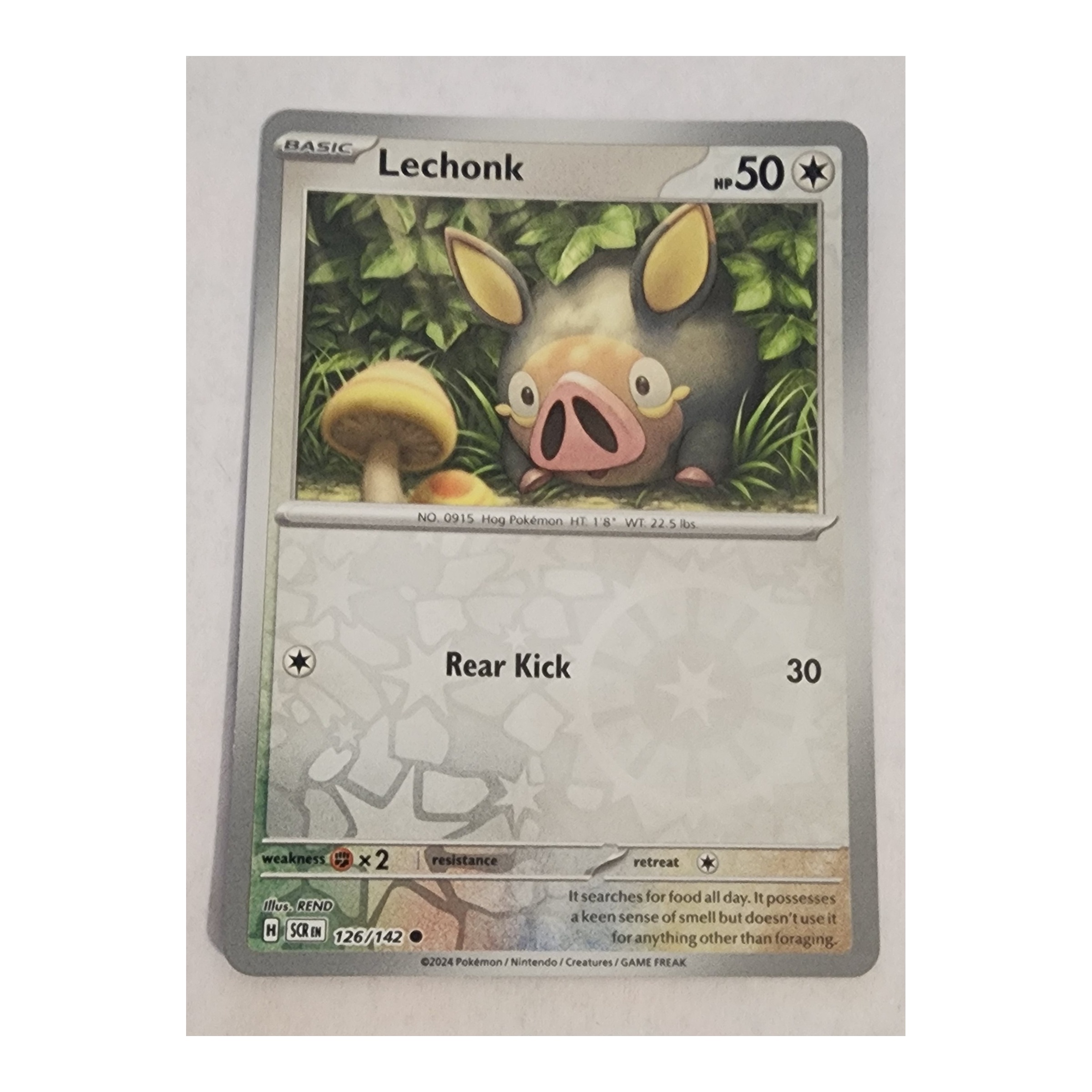 Lechonk Common SV07: Stellar Crown 126/142 NM Reverse Holo