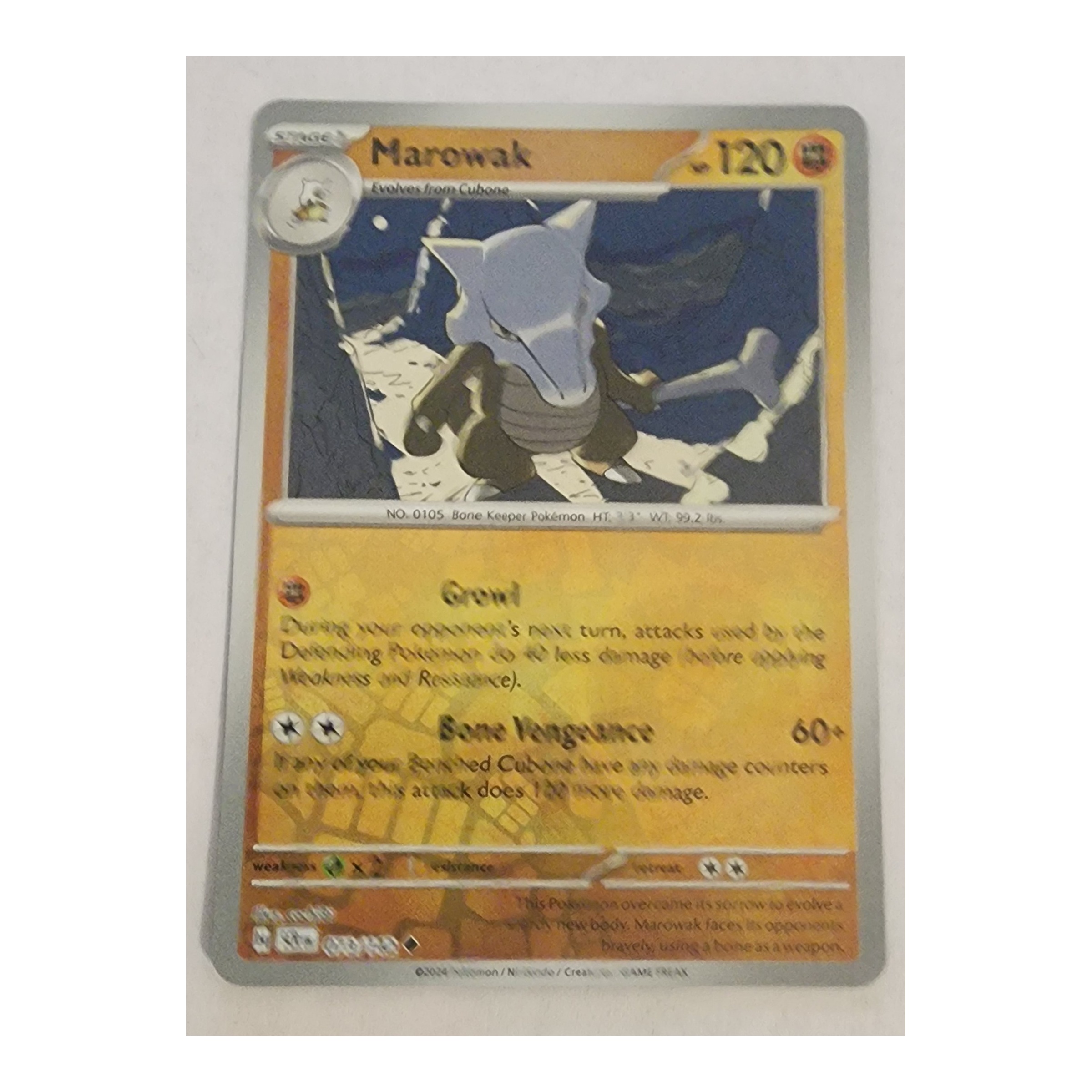 Marowak Uncommon SV07: Stellar Crown 073/142 NM Reverse Holo