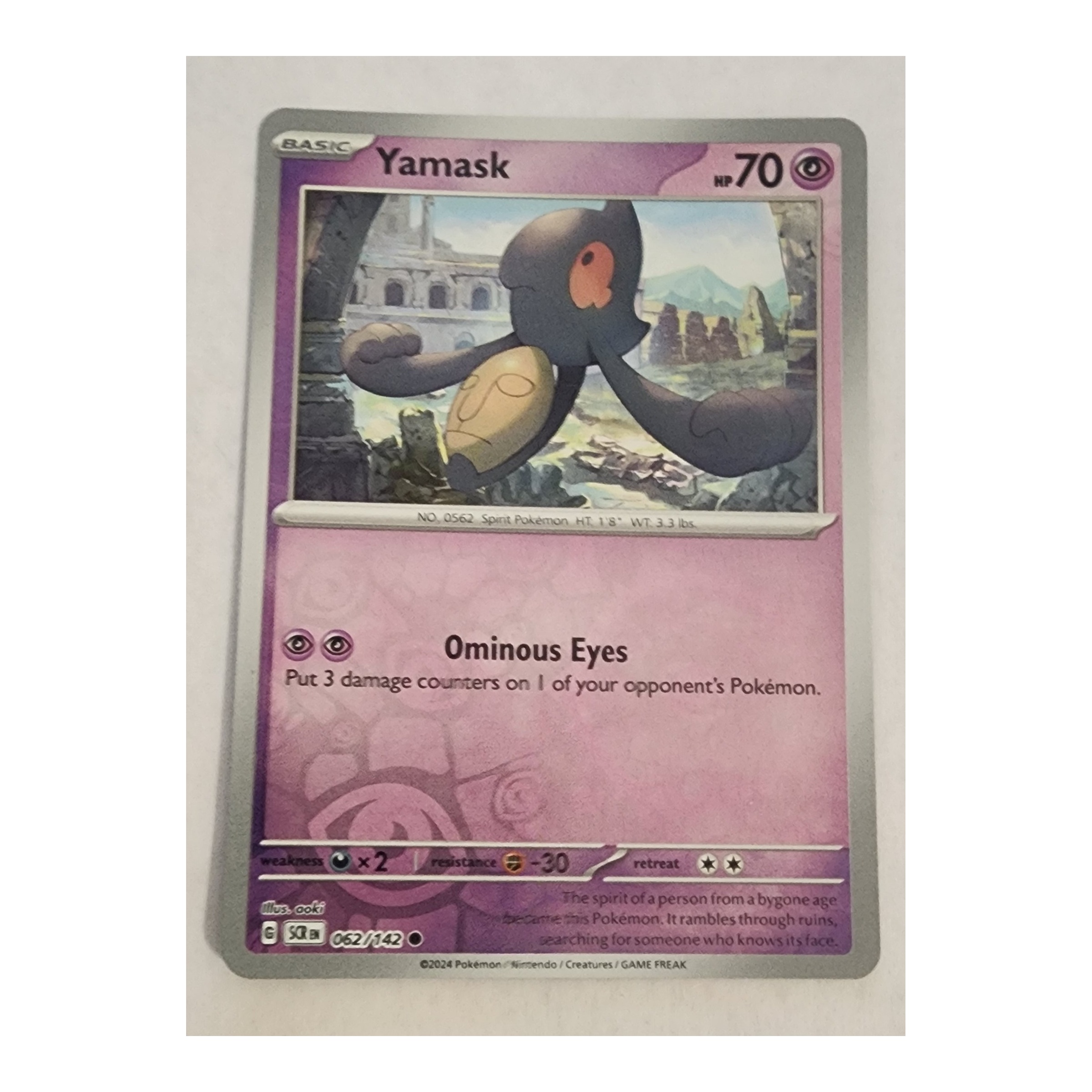 Yamask Common SV07: Stellar Crown 062/142 NM Reverse Holo