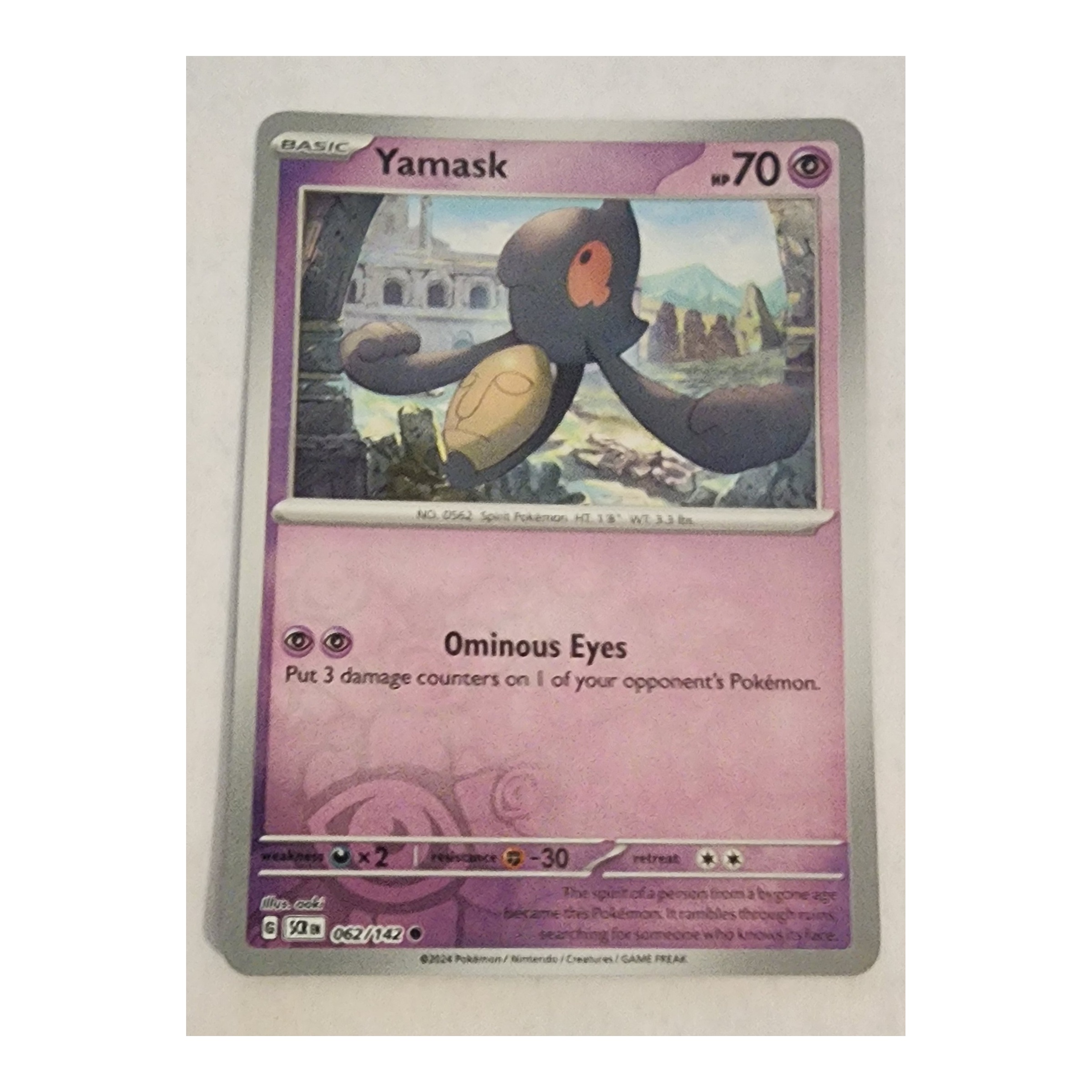 Yamask Common SV07: Stellar Crown 062/142 NM Reverse Holo