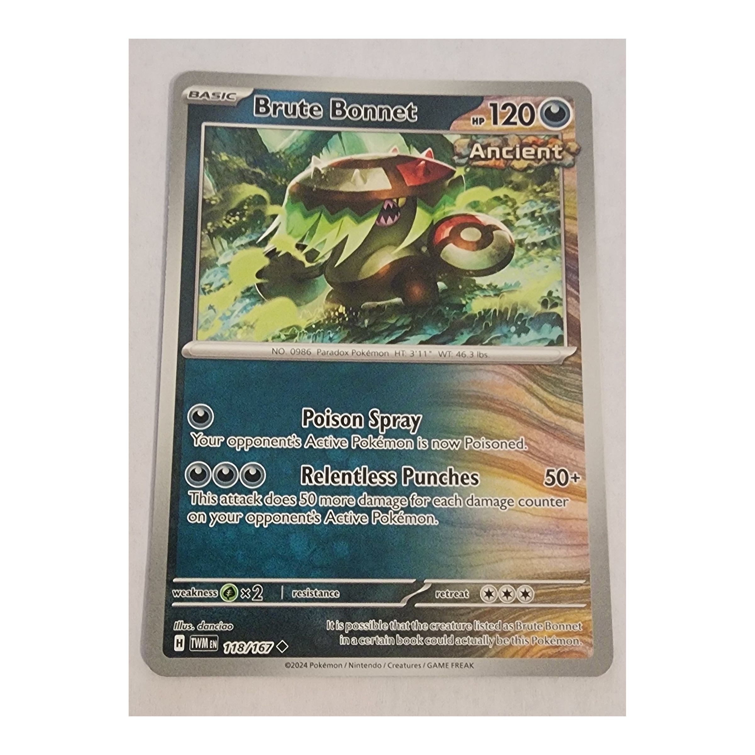 Brute Bonnet Uncommon SV06: Twilight Masquerade 118/167 NM