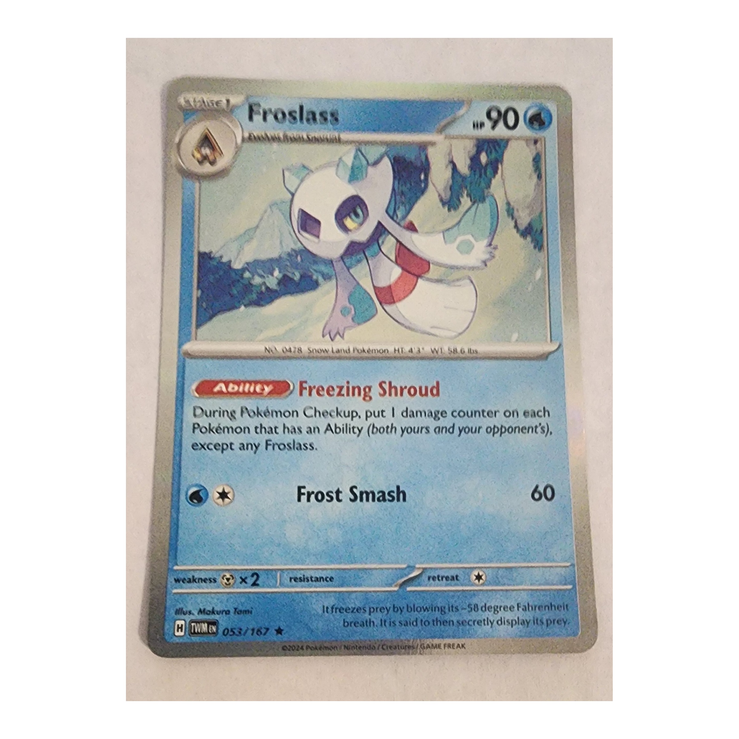 Froslass Rare SV06: Twilight Masquerade 053/167 NM