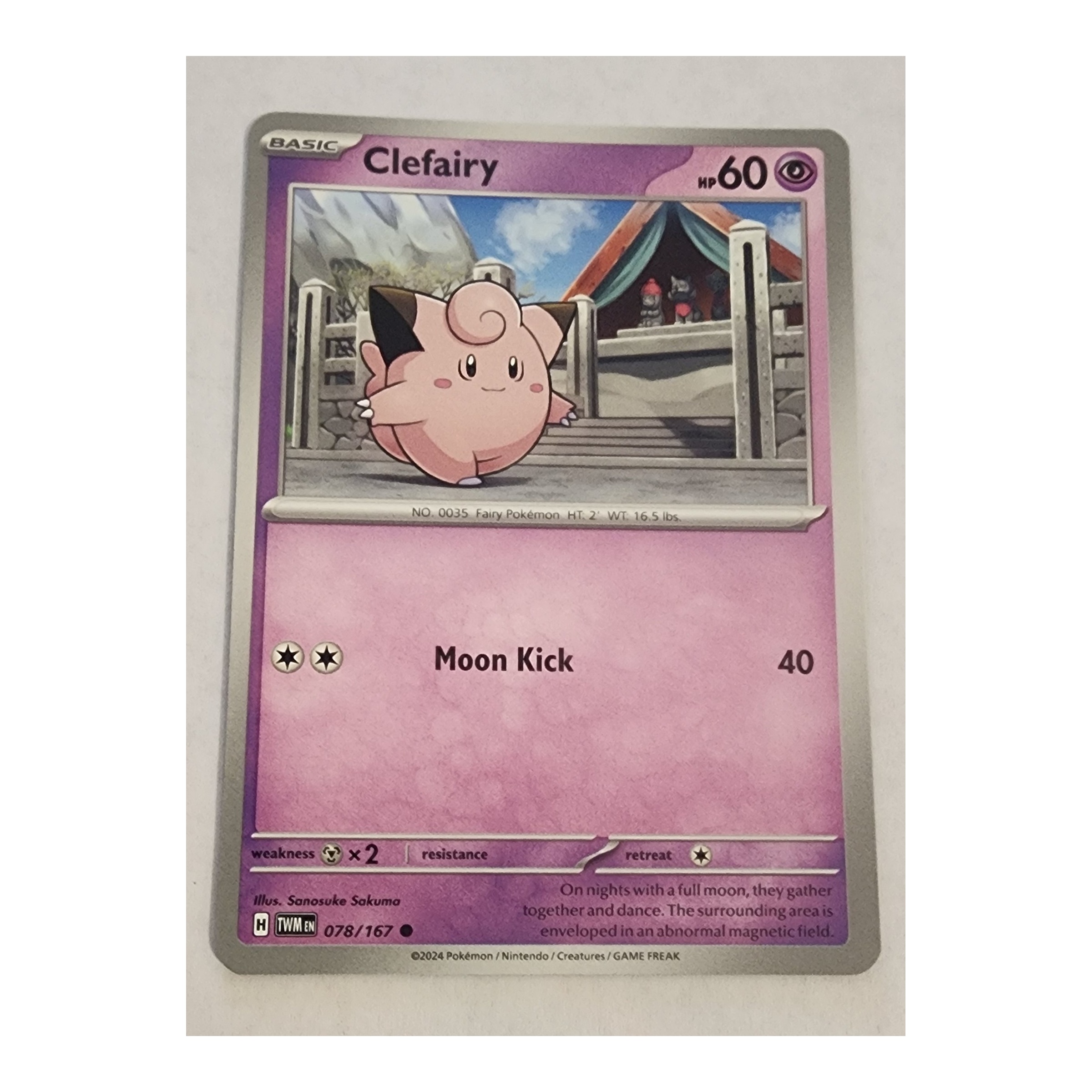 Clefairy Common SV06: Twilight Masquerade 078/167 NM