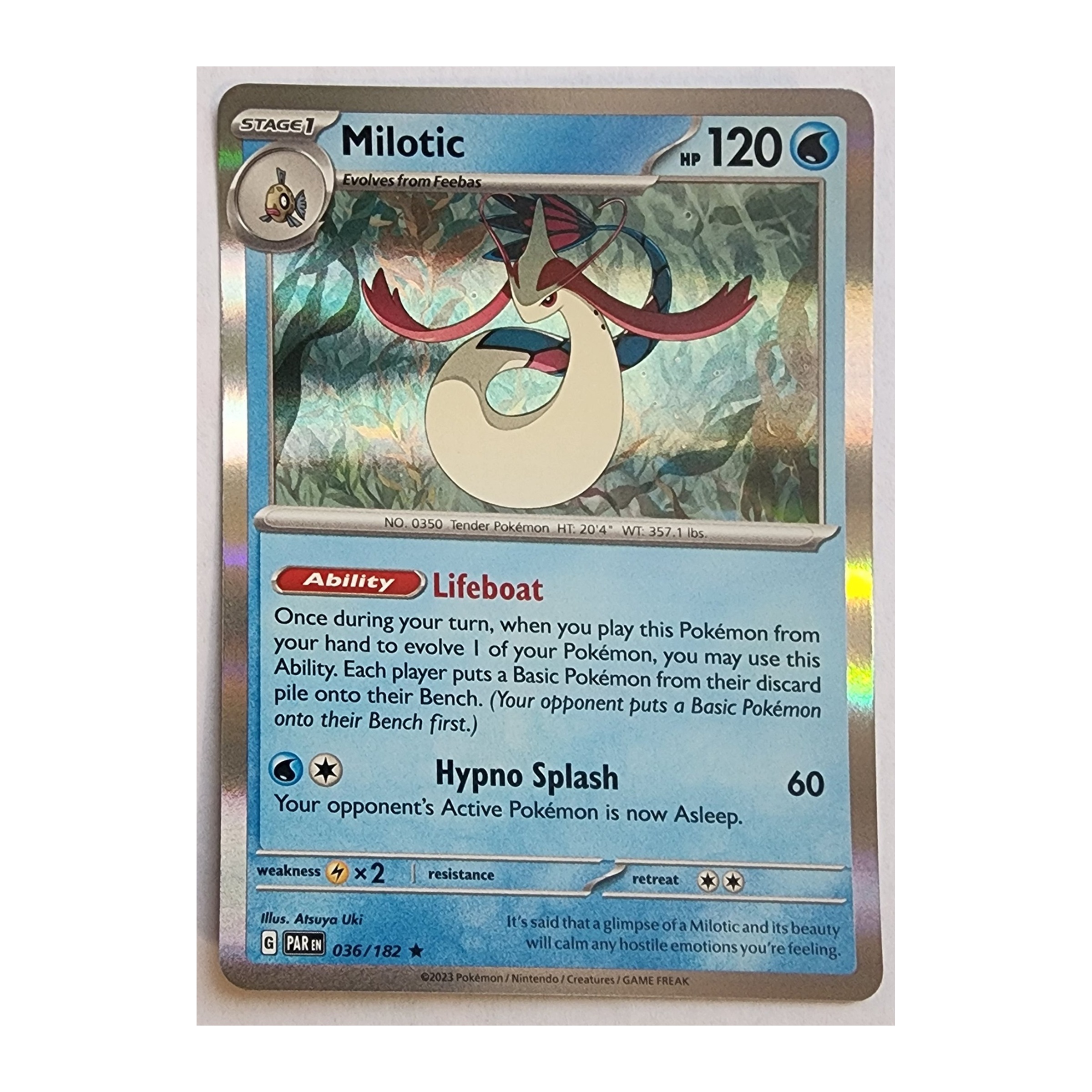 Milotic Rare SV04: Paradox Rift 036/182 NM Holo