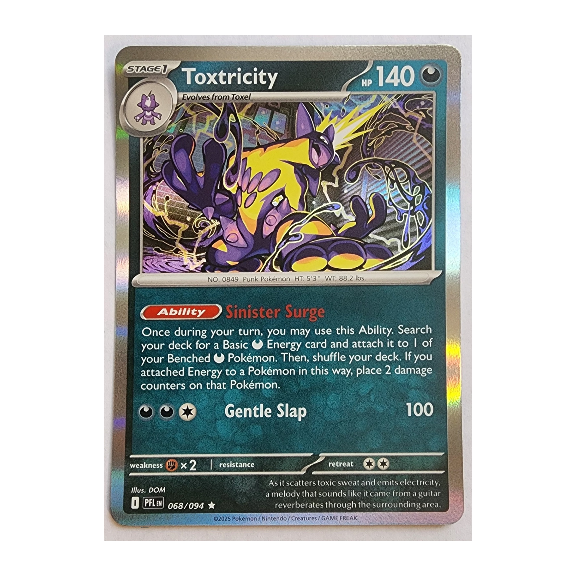 Toxtricity Rare ME02: Phantasmal Flames 068/094 NM Holo