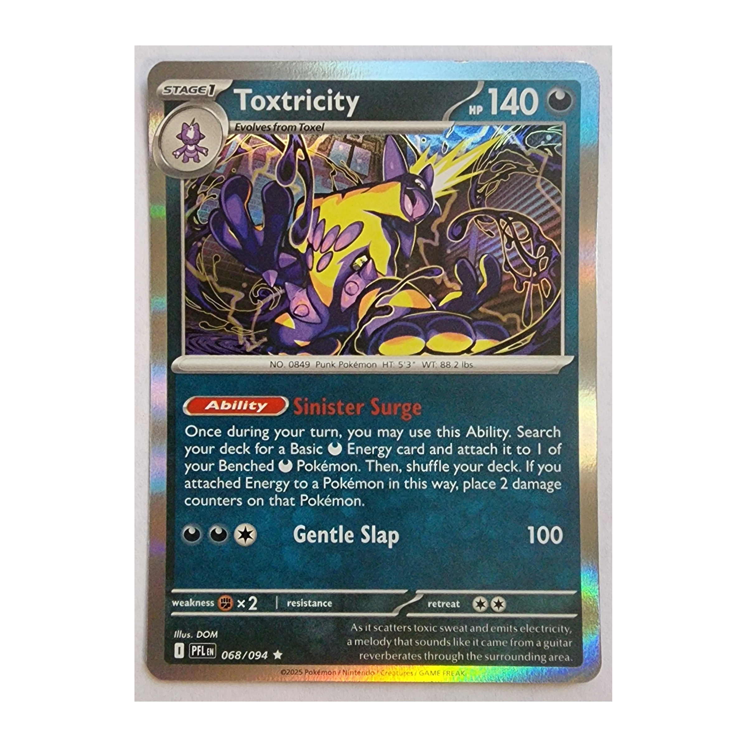 Toxtricity Rare ME02: Phantasmal Flames 068/094 NM Holo
