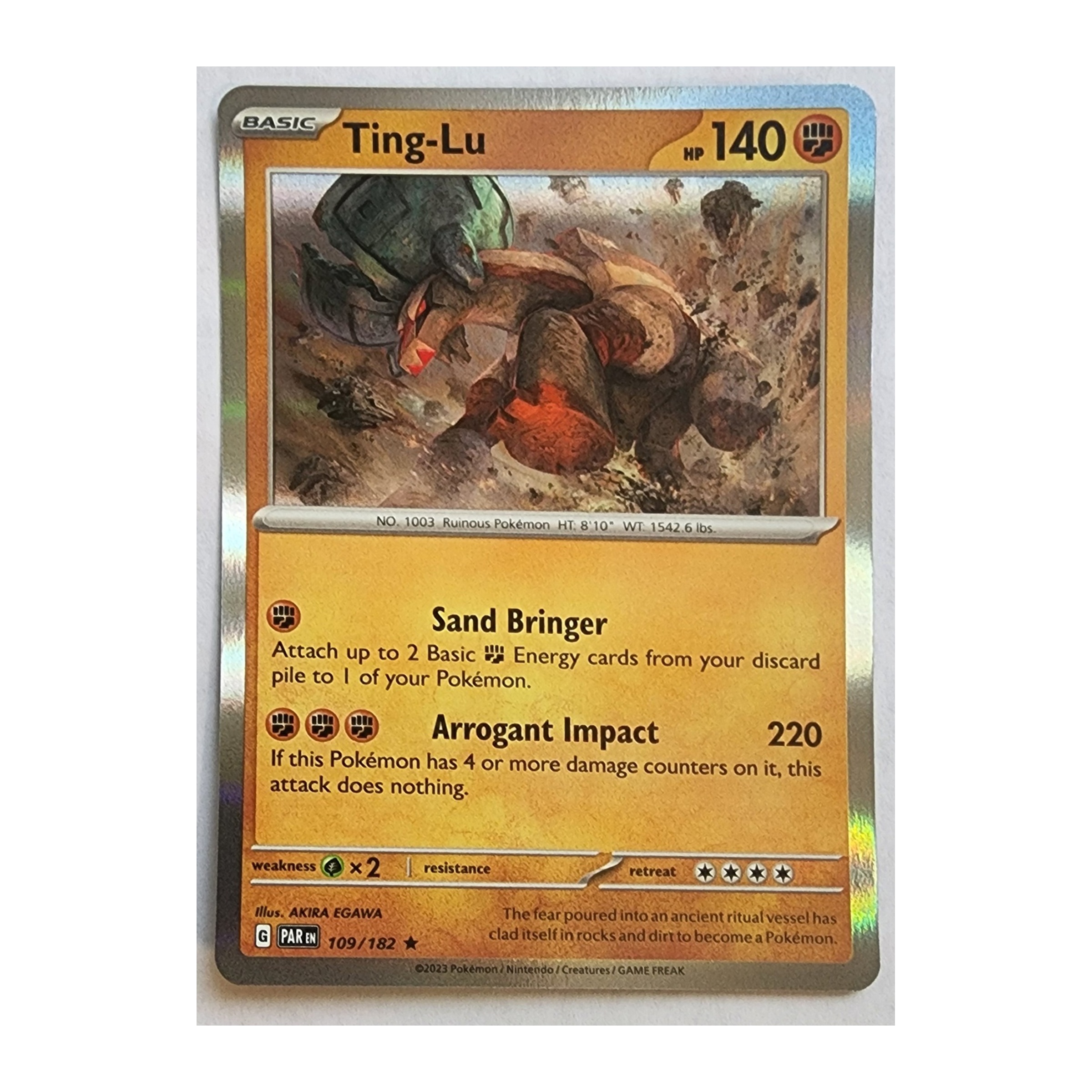 Ting-Lu Rare SV04: Paradox Rift 109/182 NM Holo