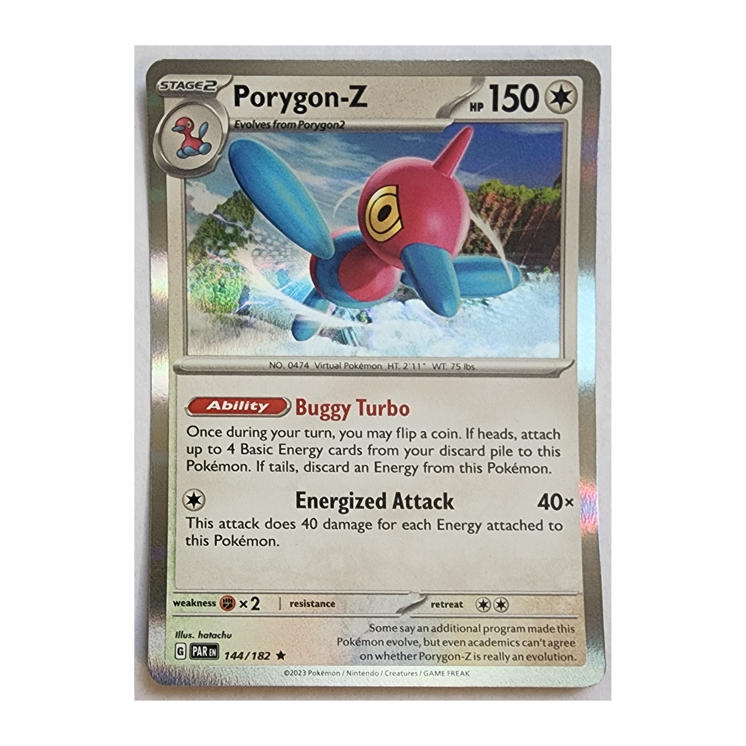 Porygon-Z Rare SV04: Paradox Rift 144/182 NM Holo