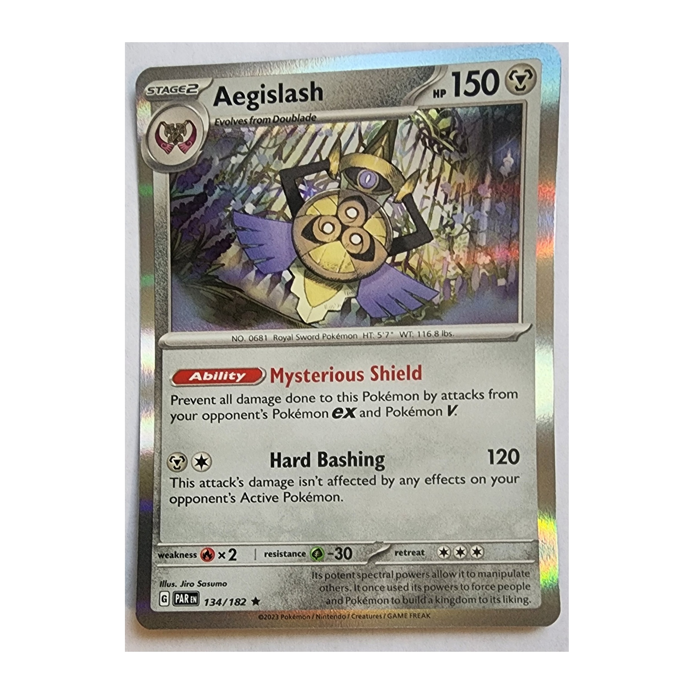 Aegislash Rare SV04: Paradox Rift 134/182 NM Reverse Holo