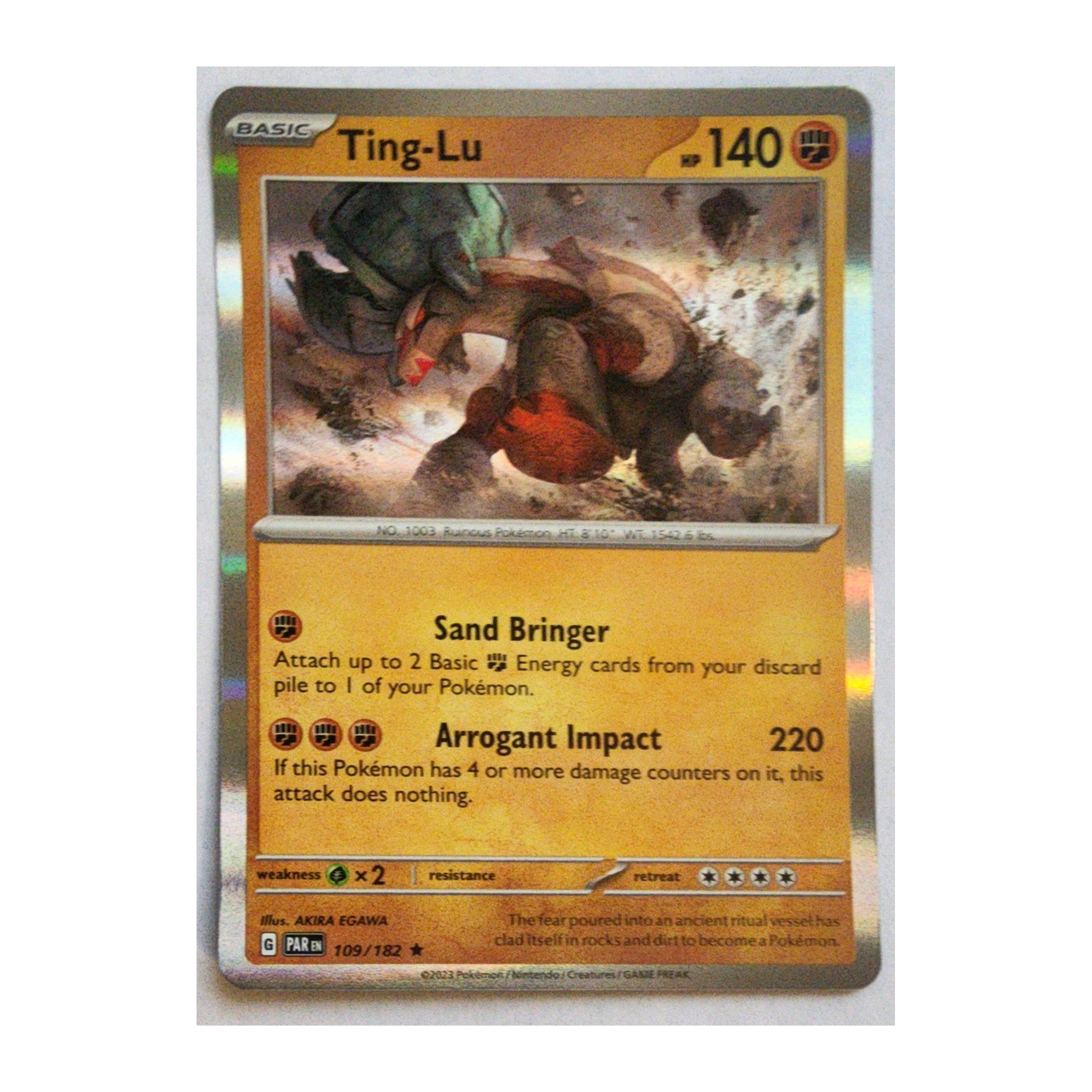 Ting-Lu Rare SV04: Paradox Rift 109/182 NM Holo