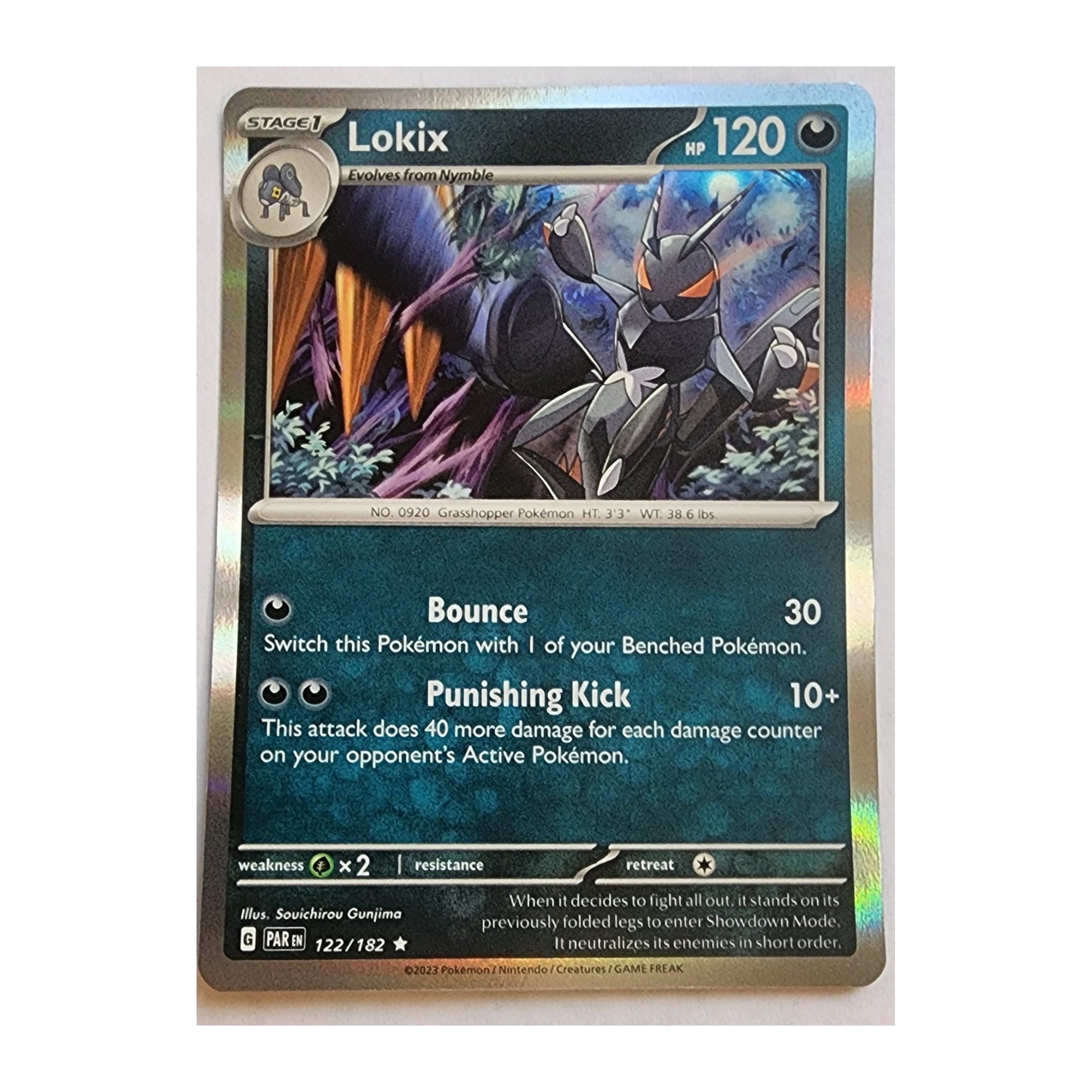 Lokix Rare SV04: Paradox Rift 122/182 NM Holo