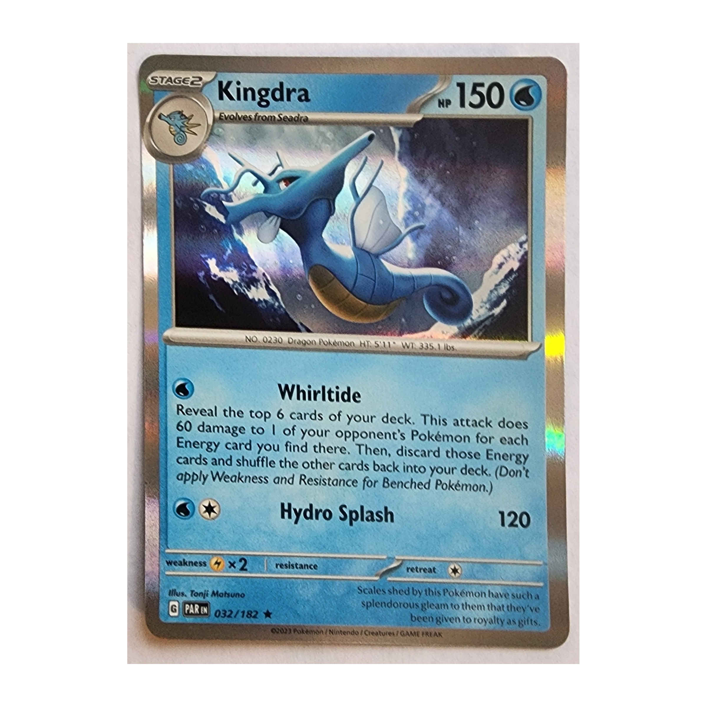 Kingdra Rare SV04: Paradox Rift 032/182 NM Reverse Holo