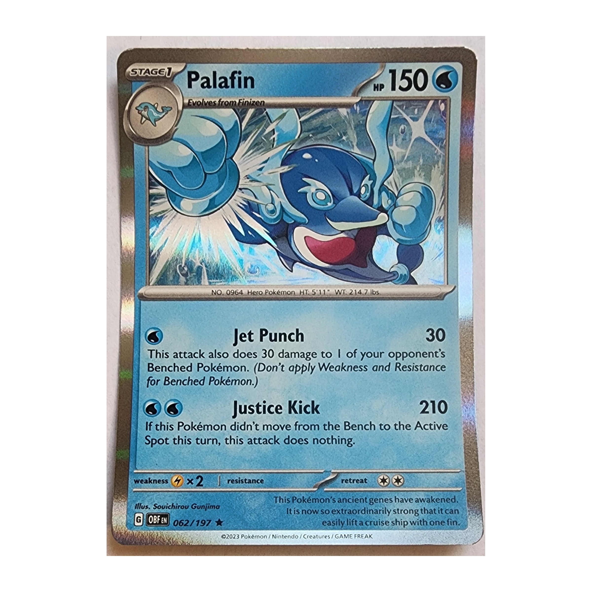 Palafin Rare SV03: Obsidian Flames 062/197 NM Holo