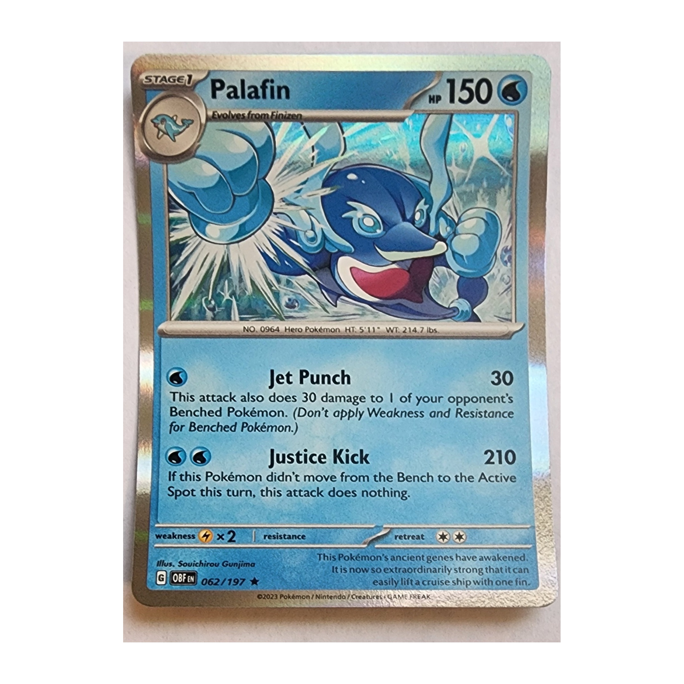 Palafin Rare SV03: Obsidian Flames 062/197 NM Holo