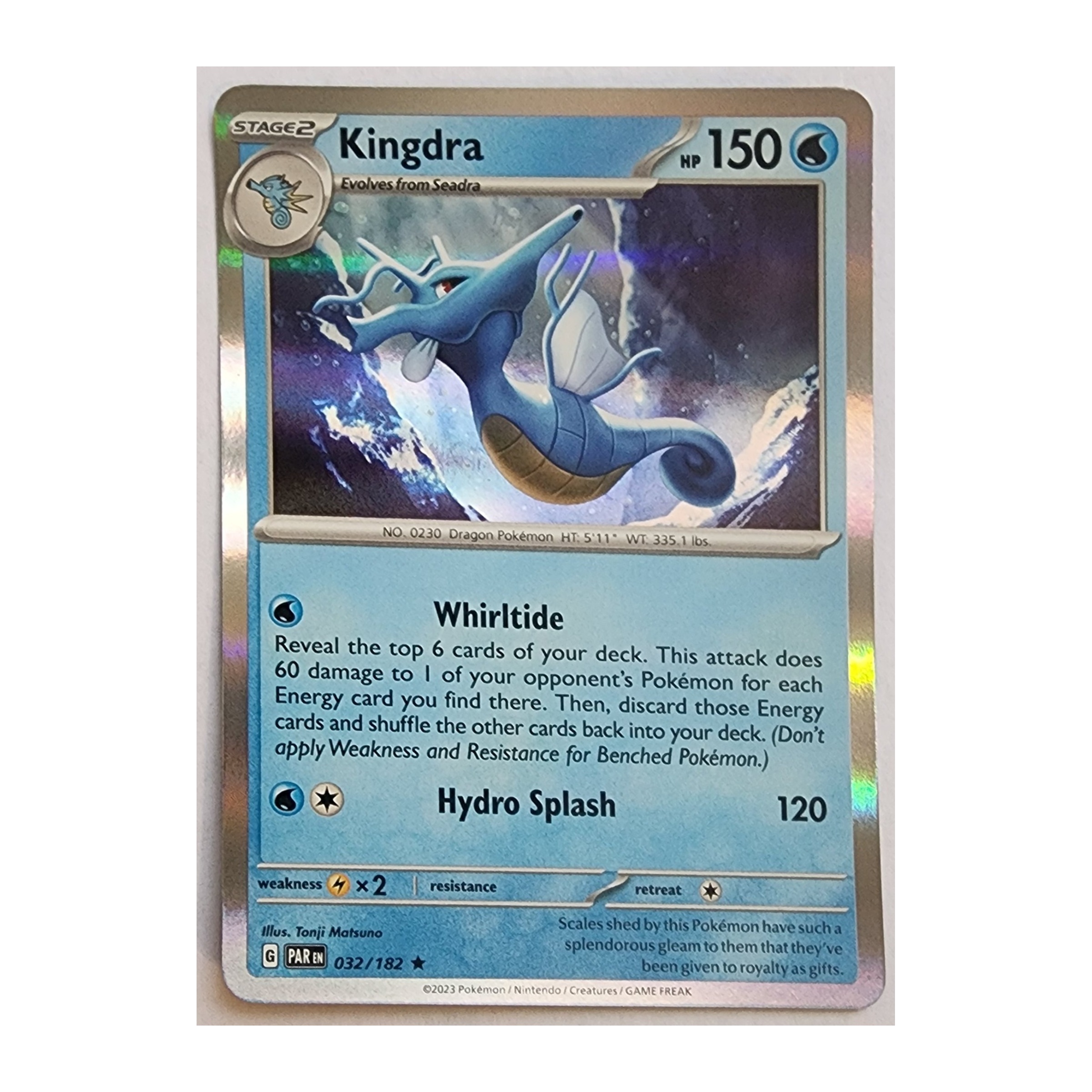 Kingdra Rare SV04: Paradox Rift 032/182 NM Holo
