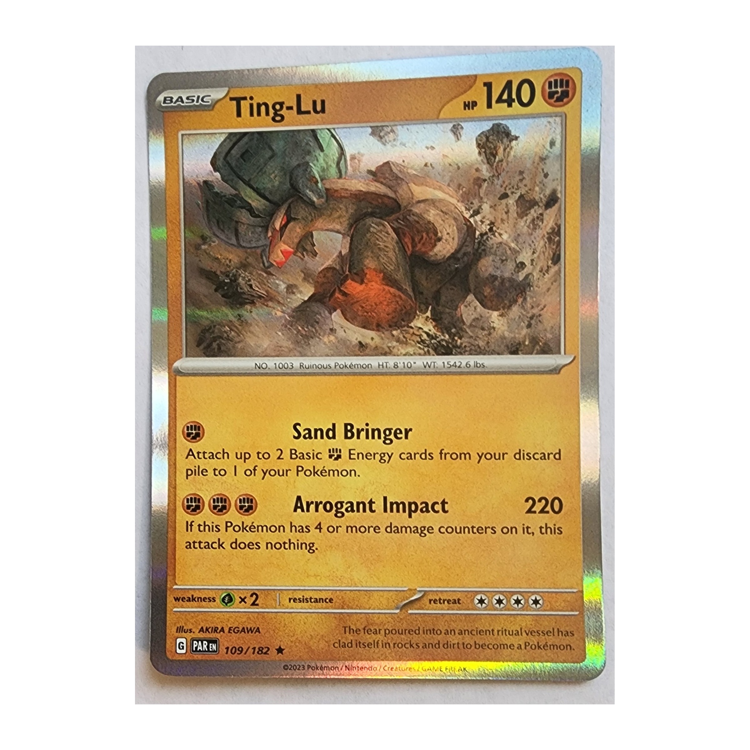 Ting-Lu Rare SV04: Paradox Rift 109/182 NM Reverse Holo