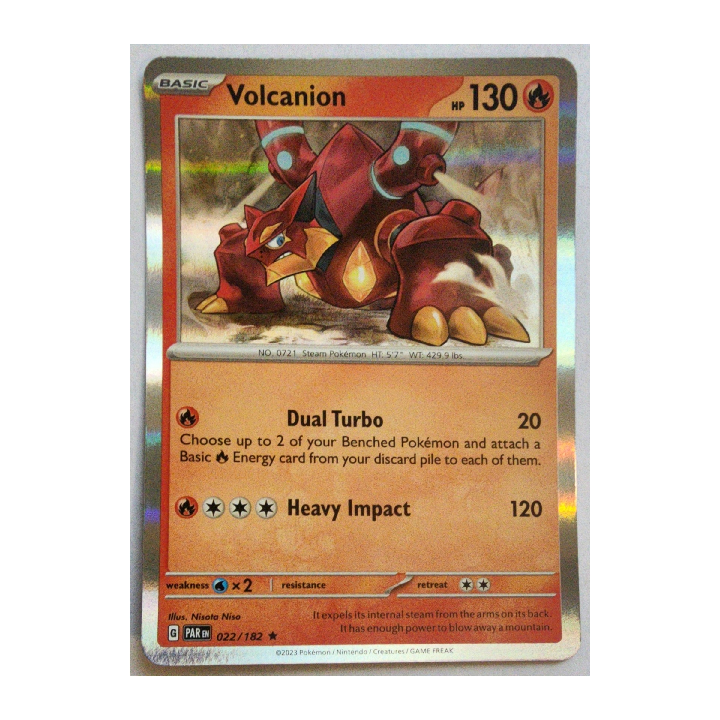 Volcanion Rare SV04: Paradox Rift 022/182 NM Holo