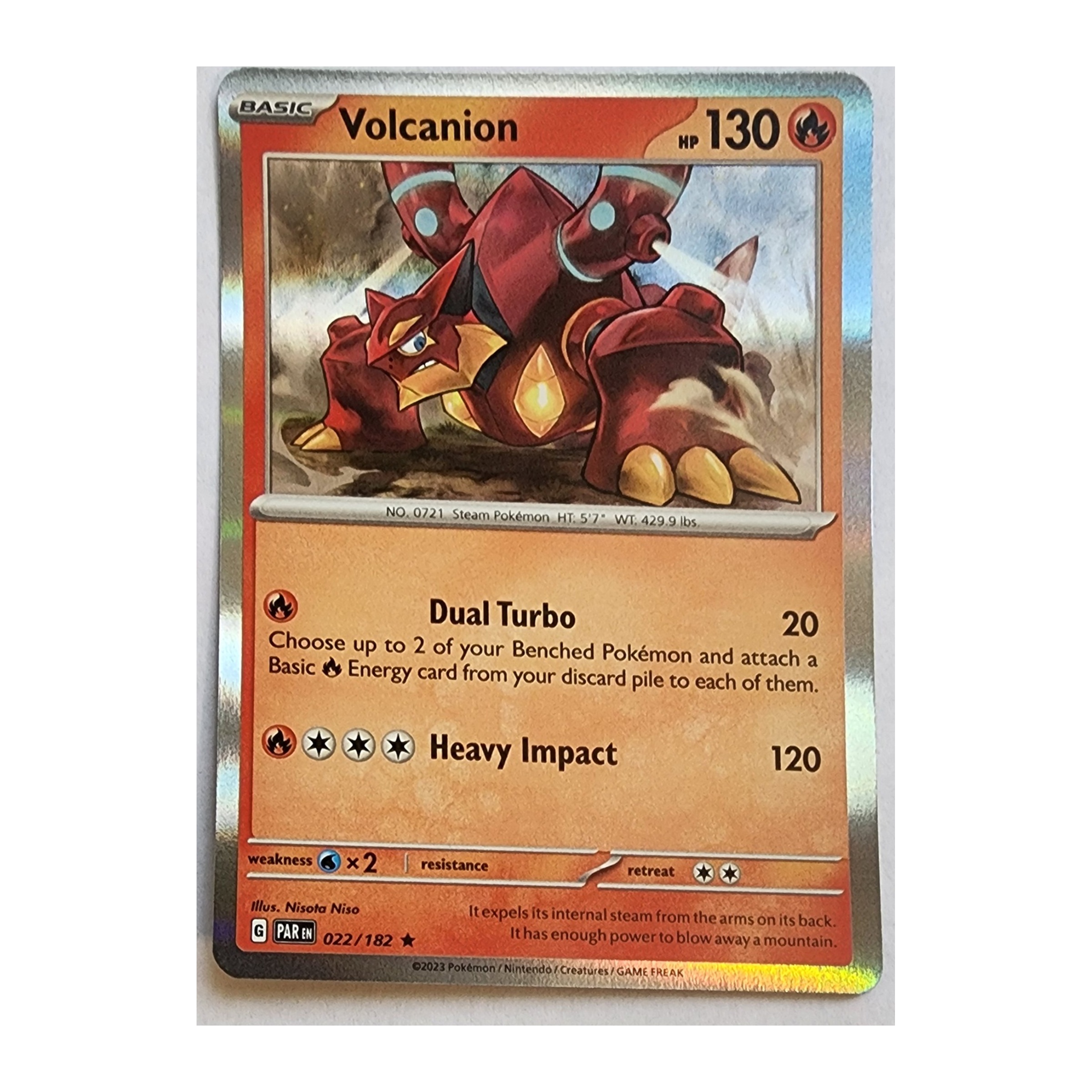 Volcanion Rare SV04: Paradox Rift 022/182 NM Reverse Holo