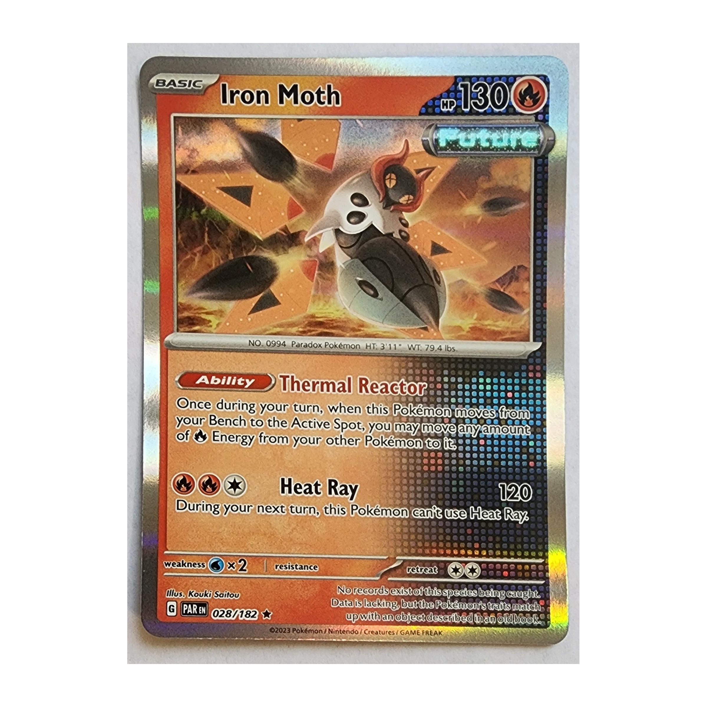 Iron Moth Rare SV04: Paradox Rift 028/182 NM Holo