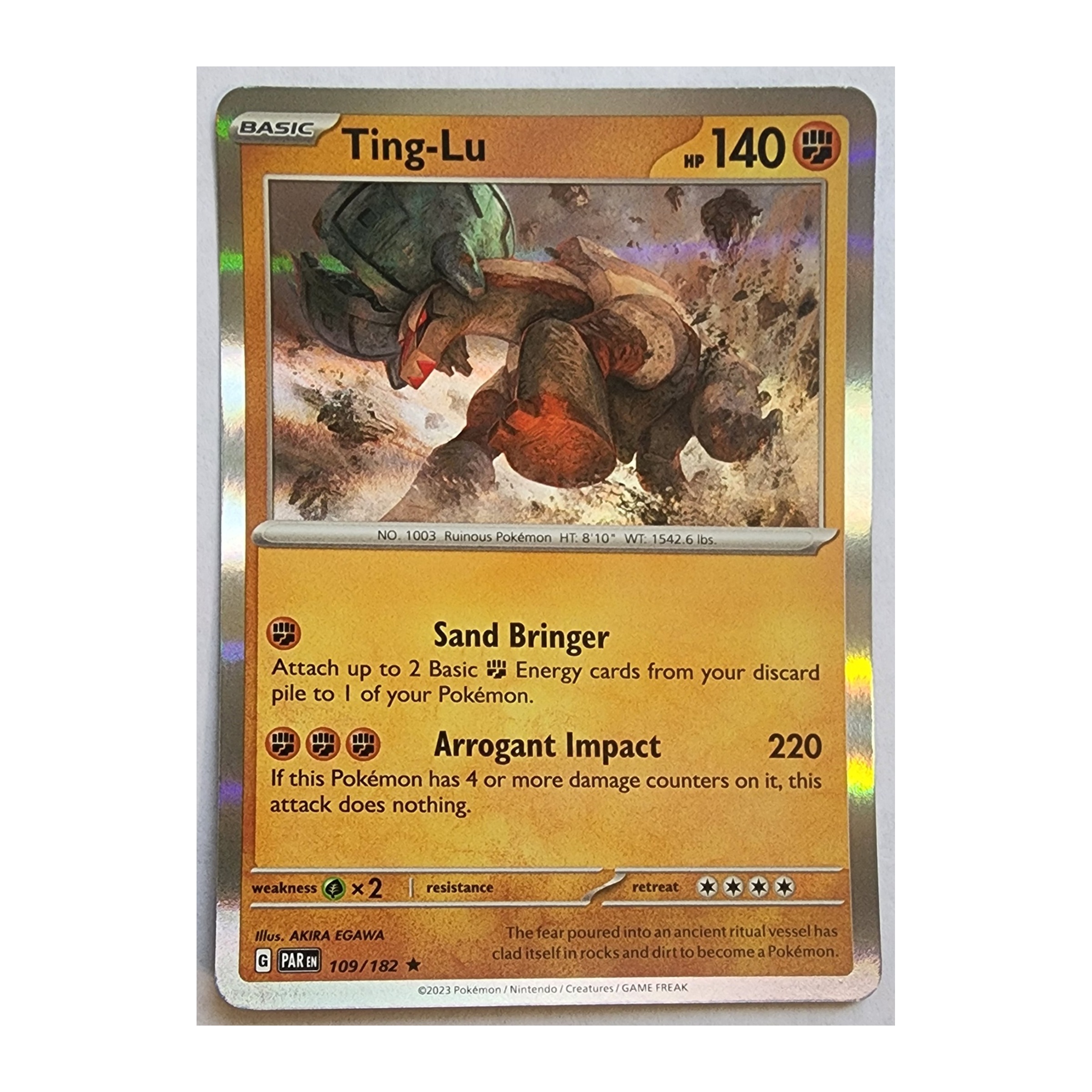 Ting-Lu Rare SV04: Paradox Rift 109/182 NM Holo
