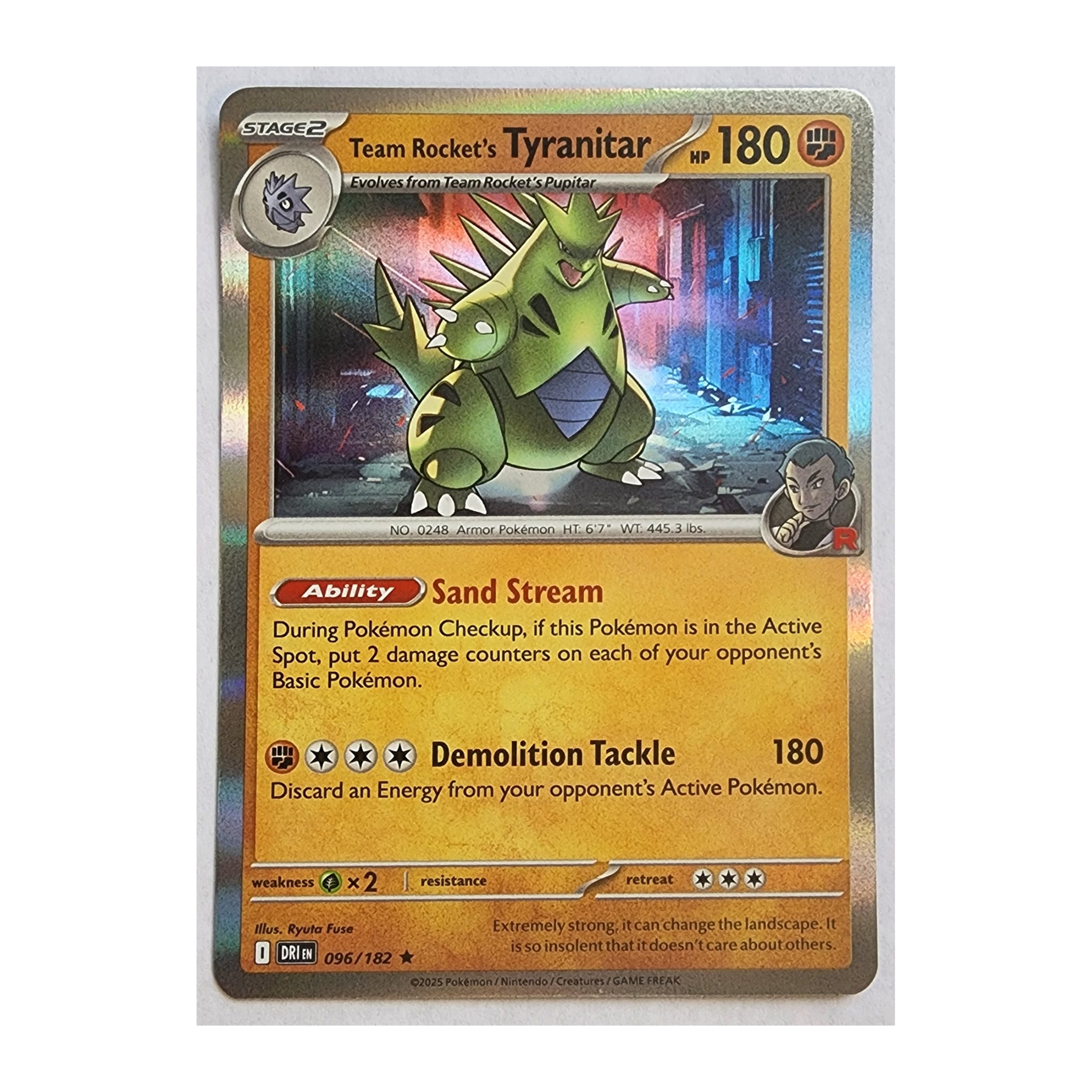Team Rocket's Tyranitar Rare SV10: Destined Rivals 096/182 NM Holo