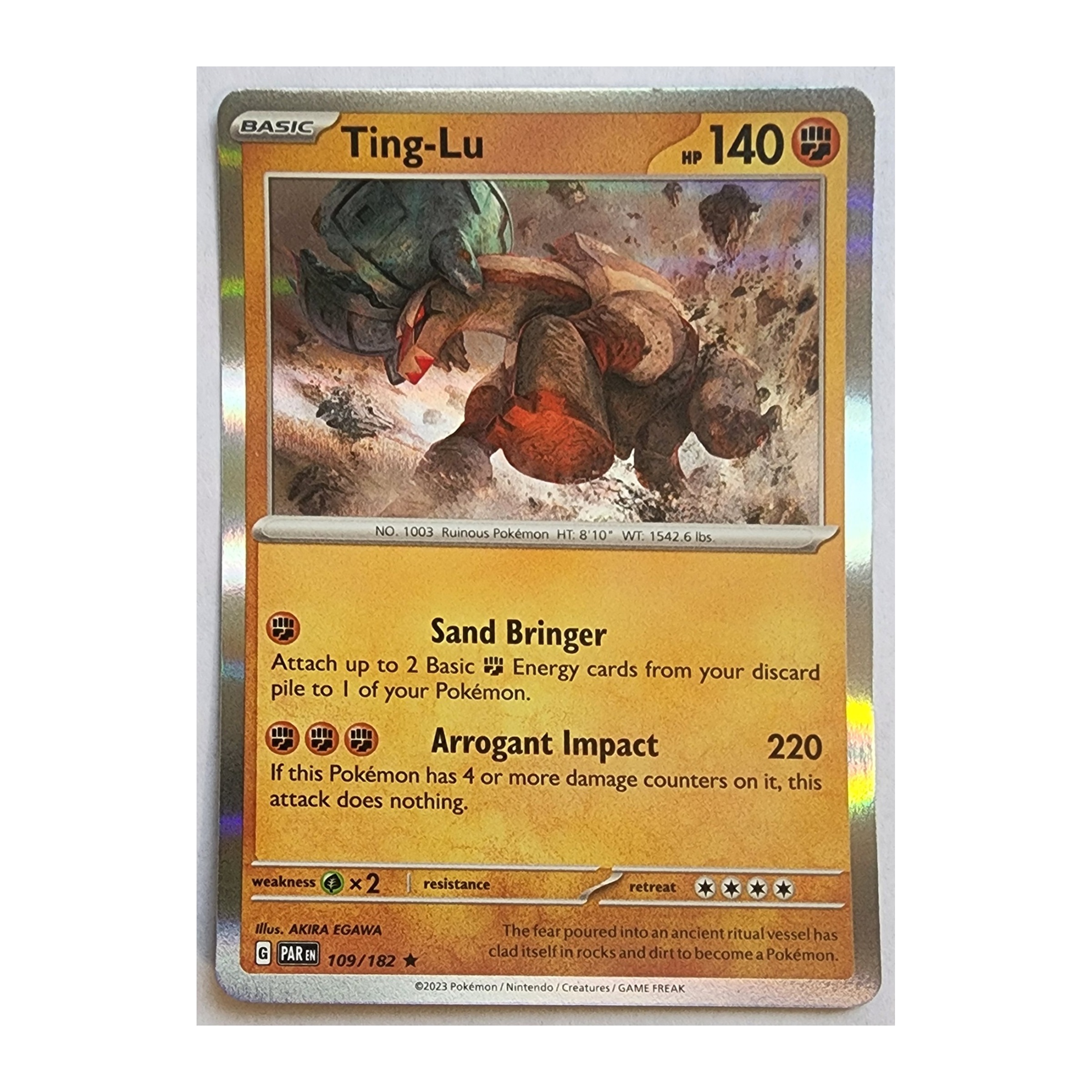 Ting-Lu Rare SV04: Paradox Rift 109/182 NM Holo