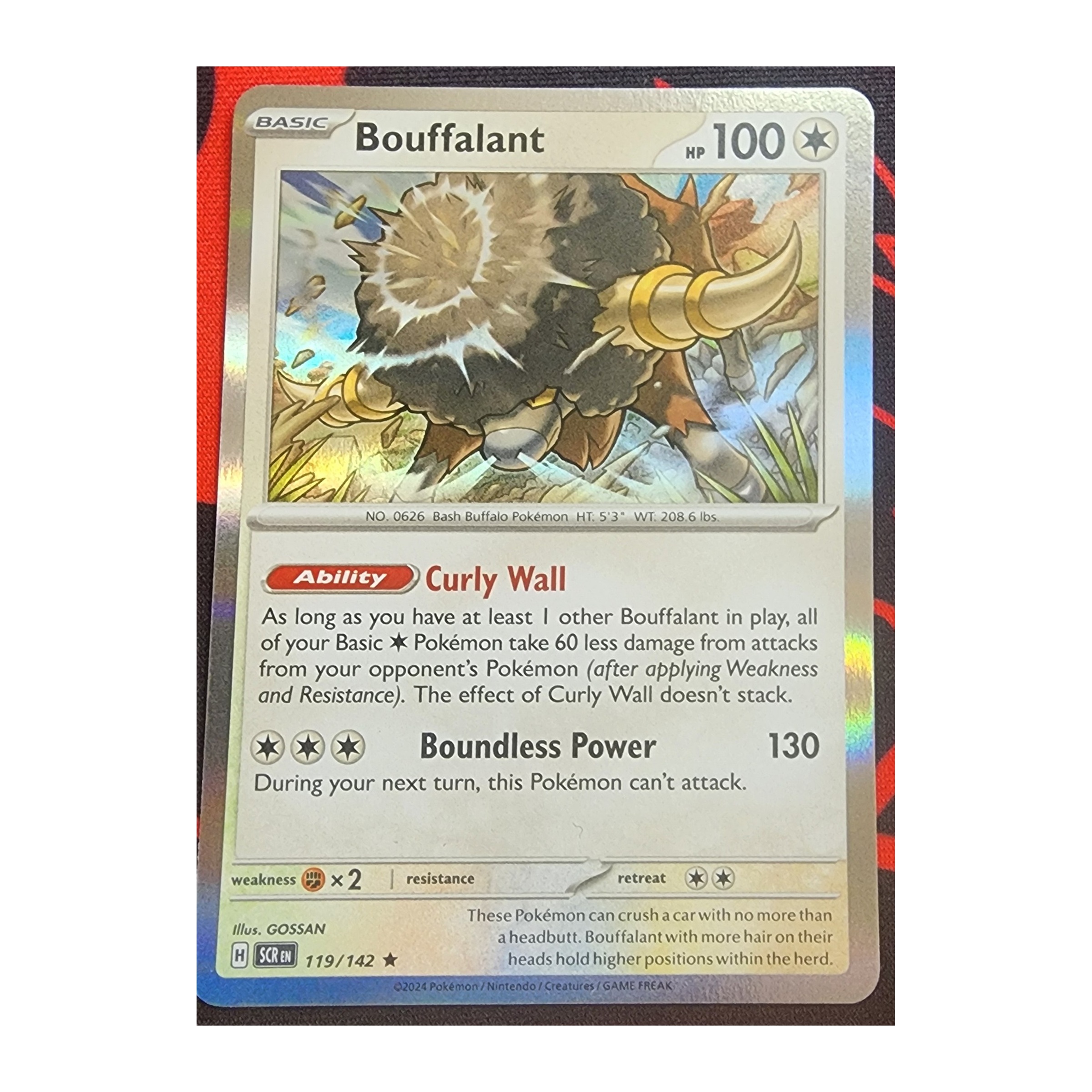 Bouffalant Rare SV07: Stellar Crown 119/142 NM Holo