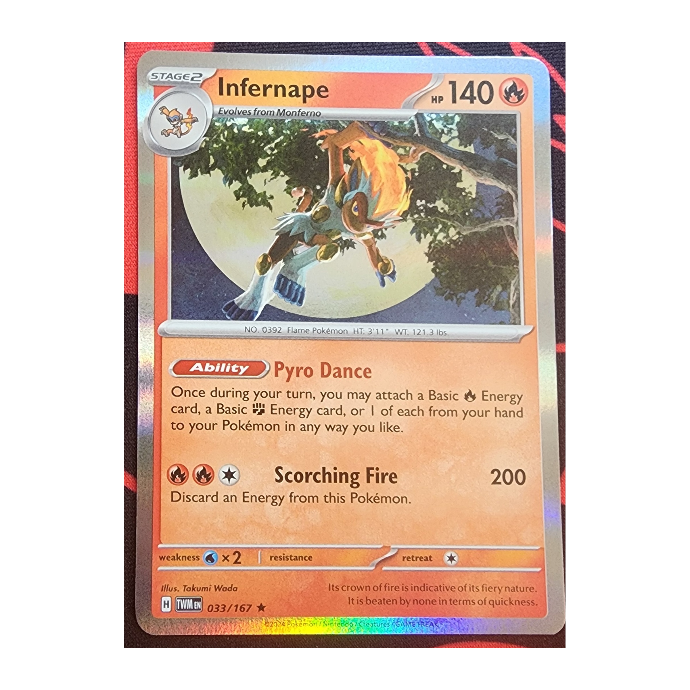 Infernape Rare SV06: Twilight Masquerade 033/167 NM Holo