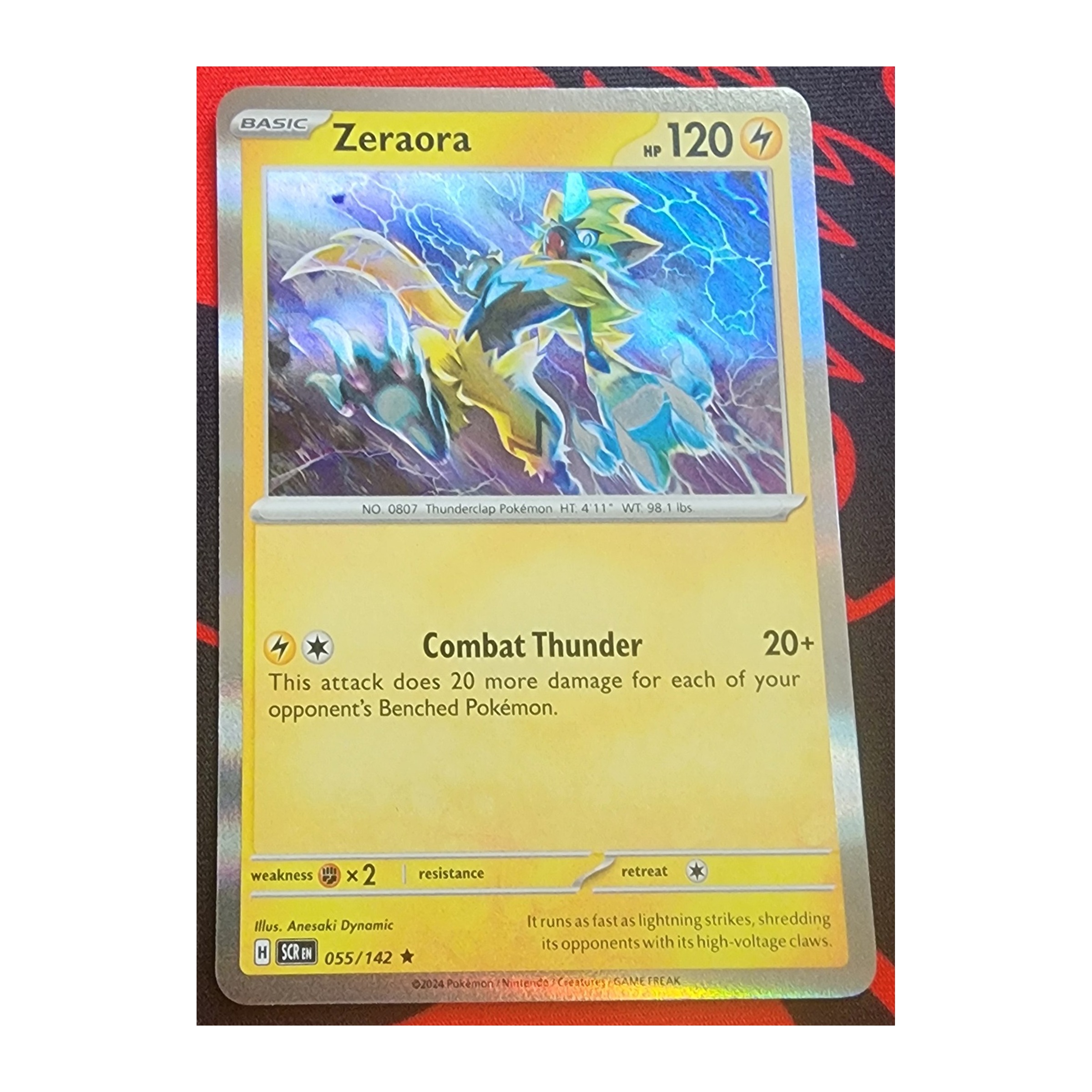Zeraora Rare SV07: Stellar Crown 055/142 NM Holo