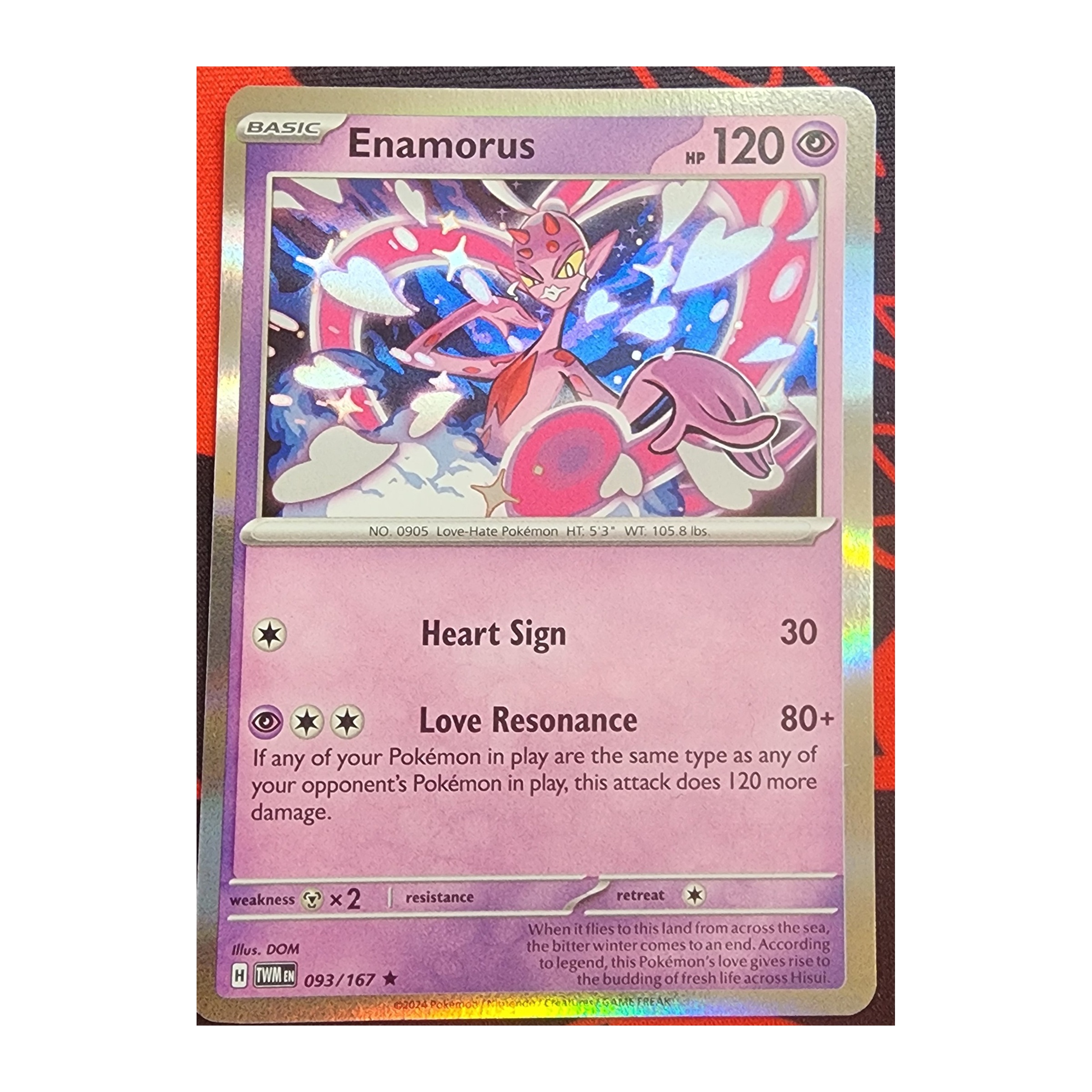 Enamorus Rare SV06: Twilight Masquerade 093/167 NM Holo