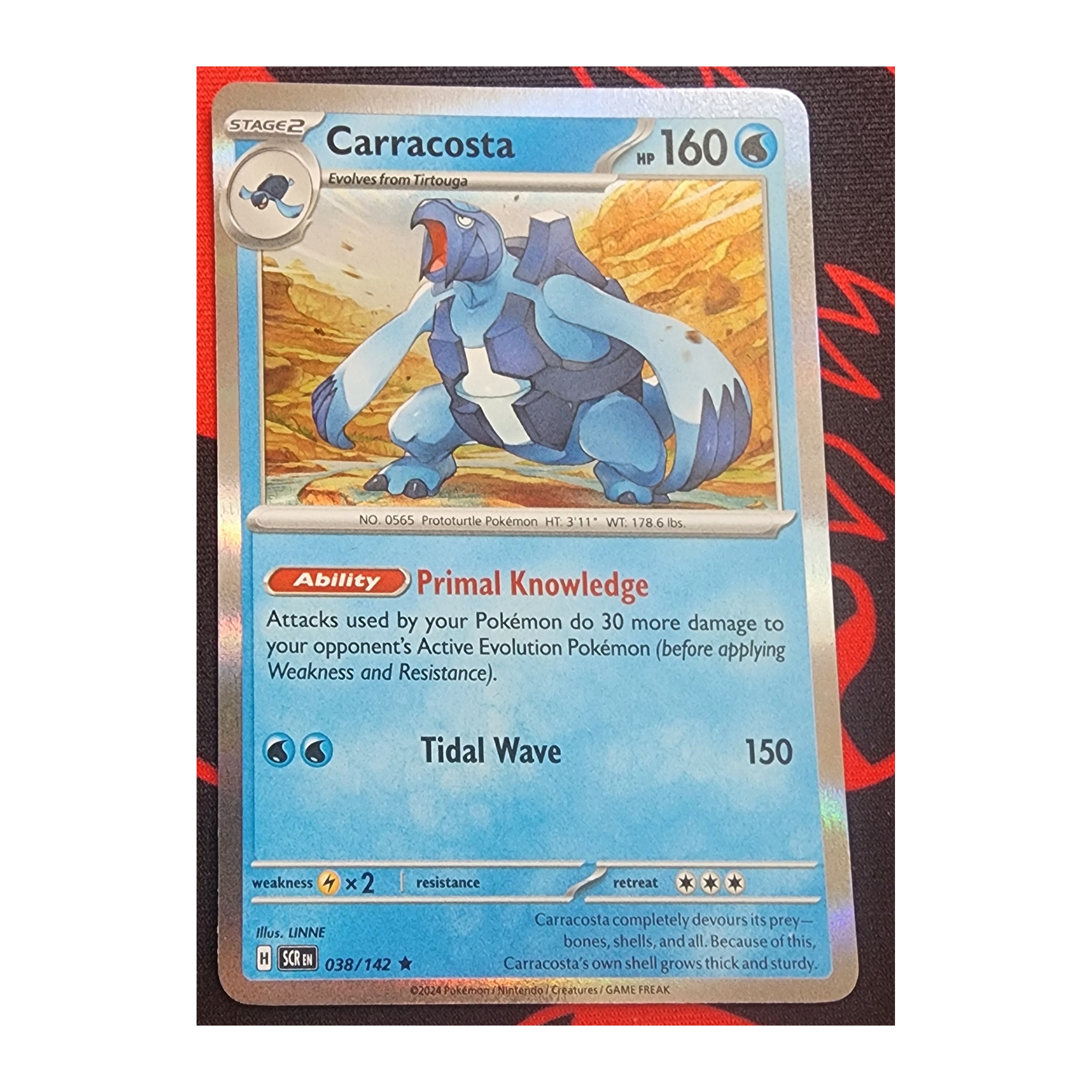 Carracosta Rare SV07: Stellar Crown 038/142 NM Holo
