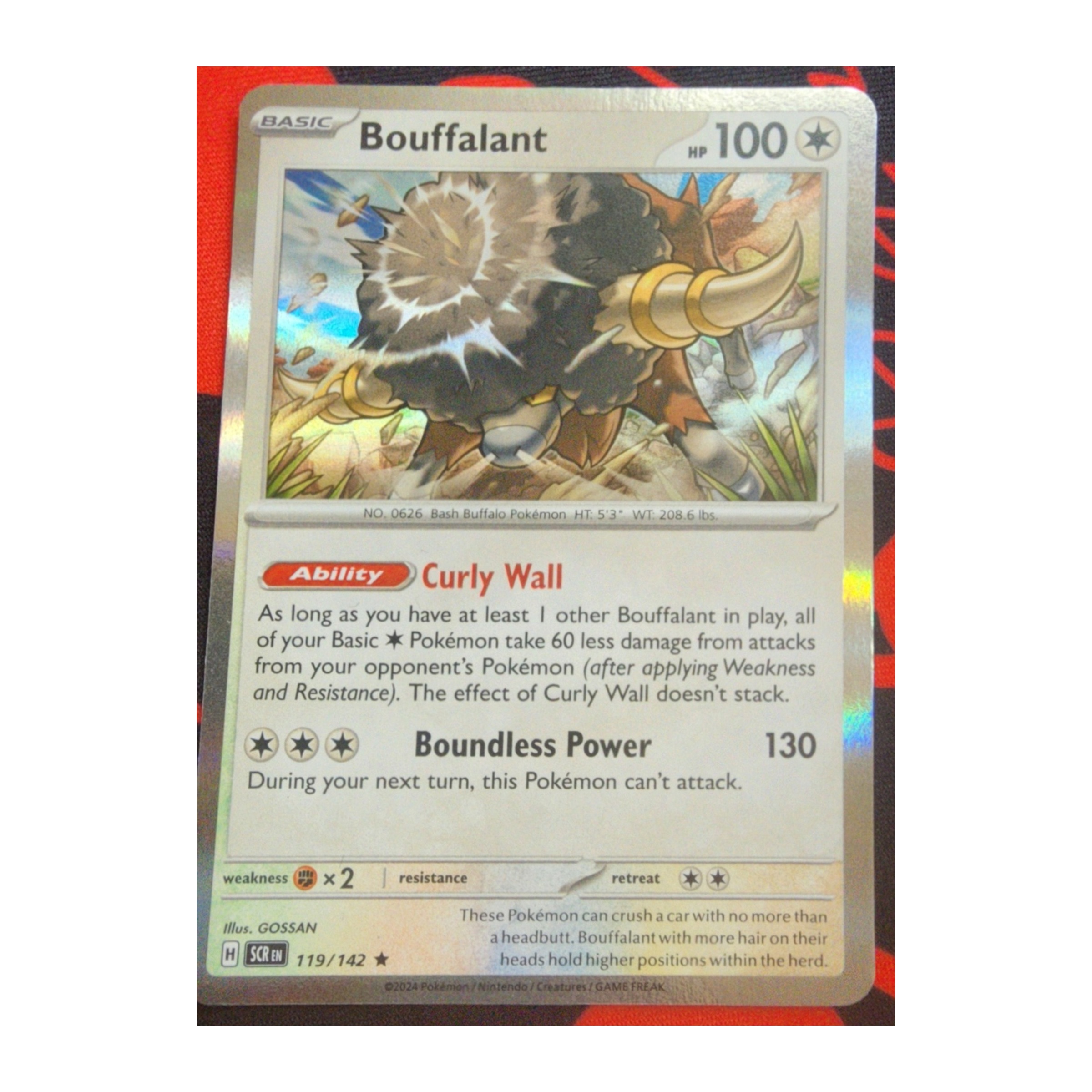 Bouffalant Rare SV07: Stellar Crown 119/142 NM Holo