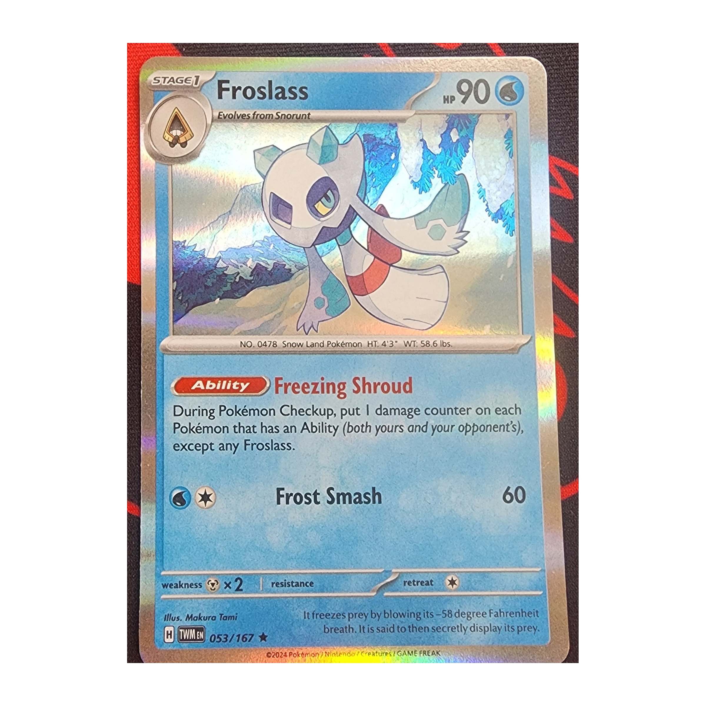 Froslass Rare SV06: Twilight Masquerade 053/167 NM Reverse Holo