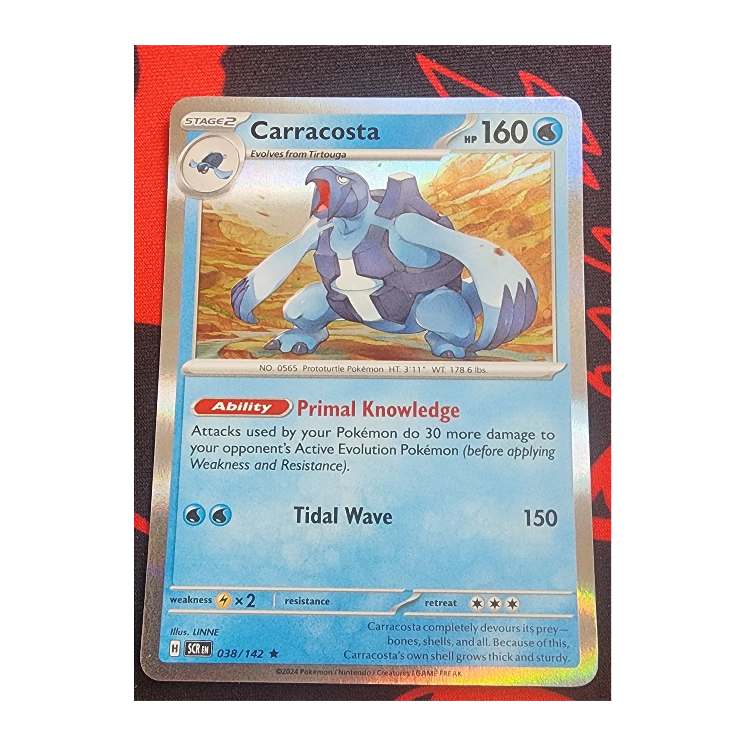 Carracosta Rare SV07: Stellar Crown 038/142 NM Holo