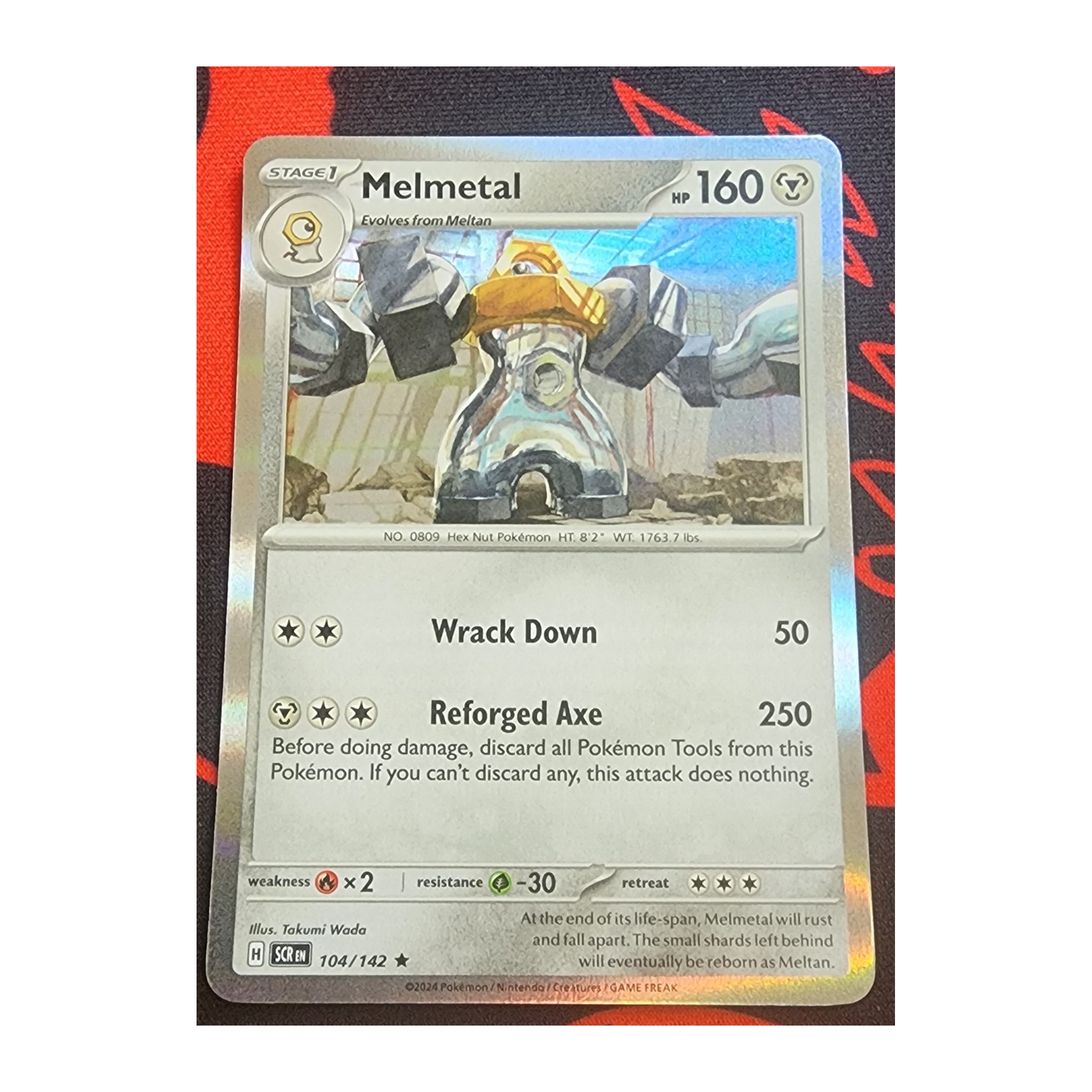 Melmetal Rare SV07: Stellar Crown 104/142 NM Holo